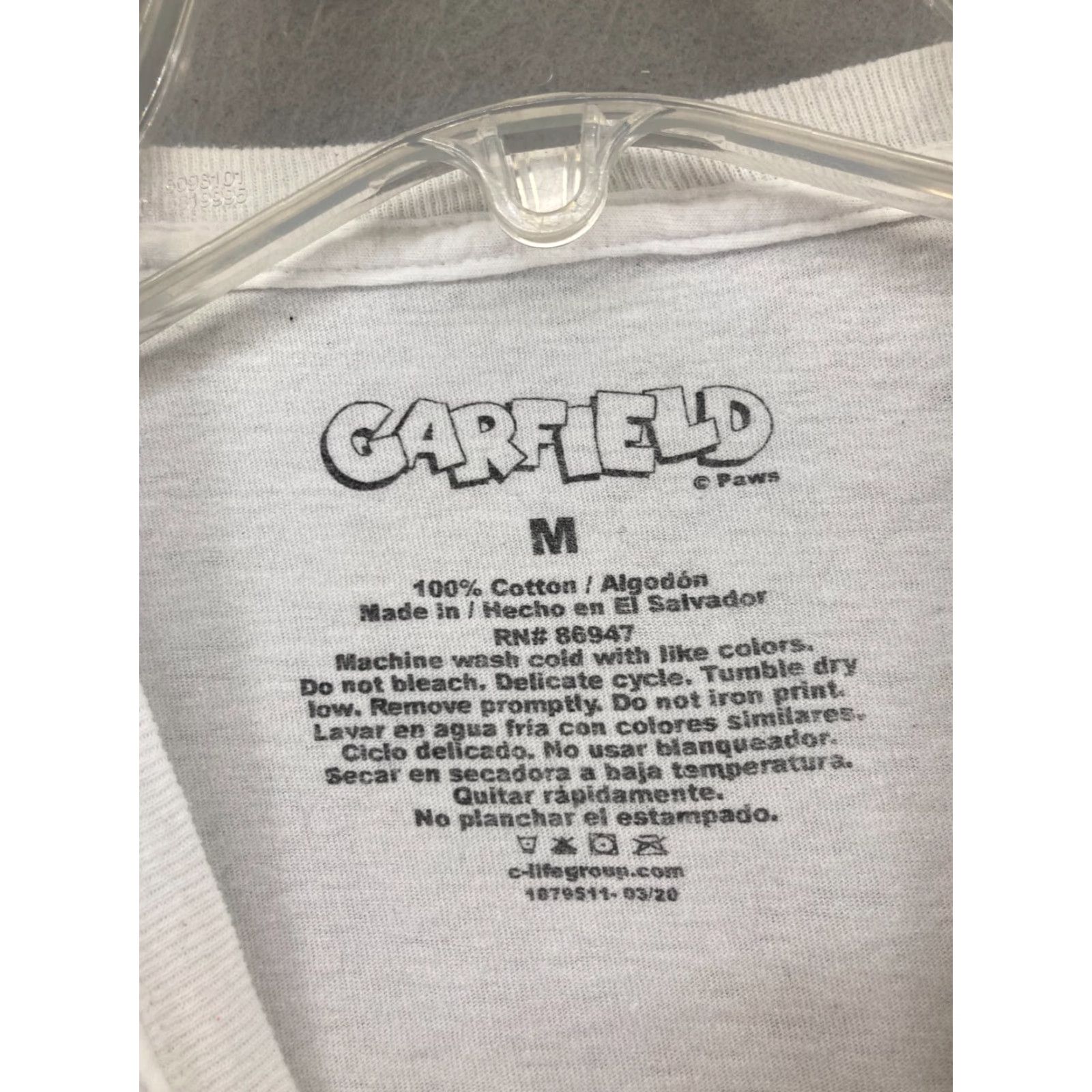 Vintage VINTAGE Garfield Men's T-Shirt Adult Medium White Cartoon 90s Crew Neck Short Sleeve Cotton Size US M / EU 48-50 / 2 - 5 Thumbnail