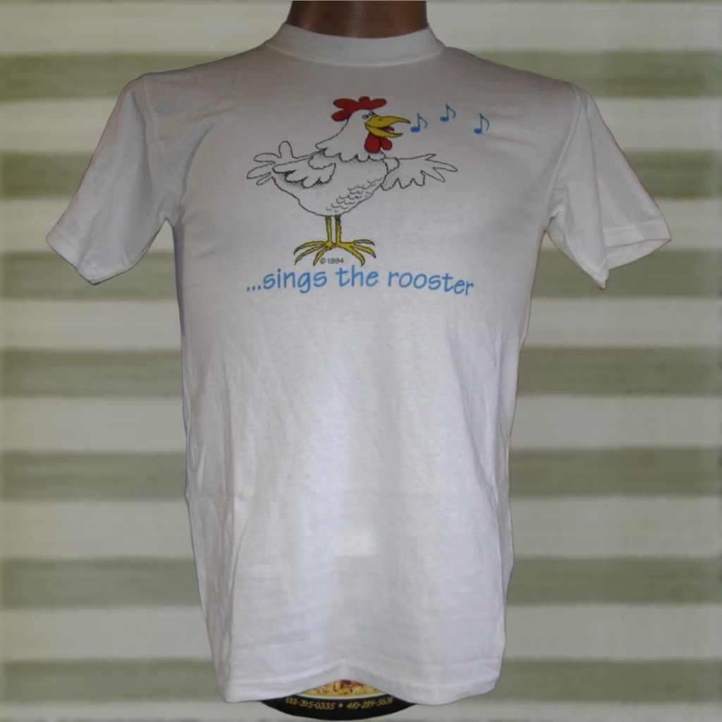 Gildan DECOLORES Sings the Rooster Shirt Men's Small vtg T RELIGIOUS CHRISTIAN 1994 Size US S / EU 44-46 / 1 - 1 Thumbnail