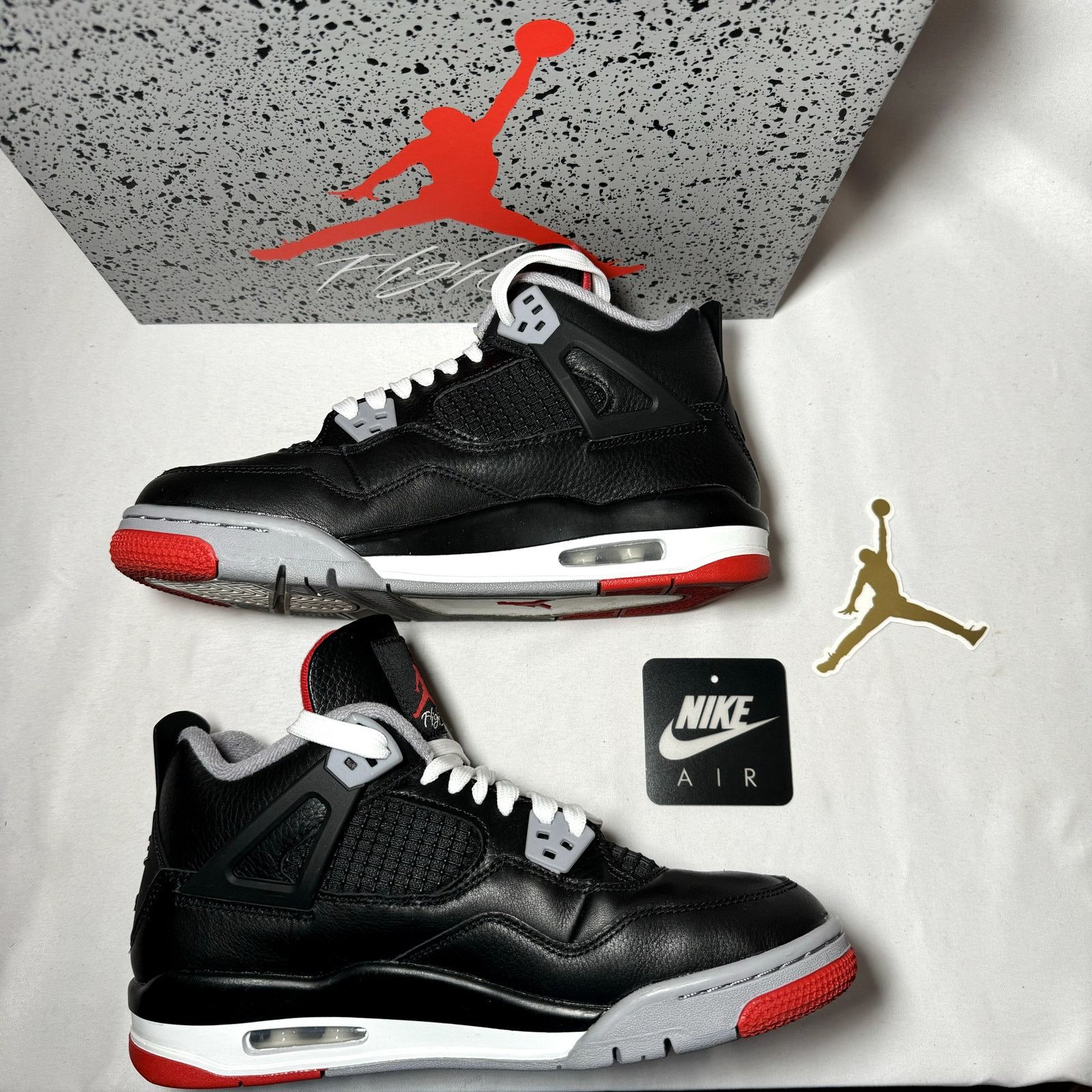 Jordan Brand × Nike Size 7 - Air Jordan 4 Retro GS Bred Reimagined Men's Shoes Size US 7 / EU 40 - 2 Thumbnail