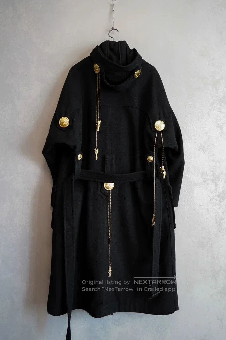 Yohji Yamamoto Yohji Yamamoto 19AW Gold Button Hooded Coat. Size US L / EU 52-54 / 3 - 2 Thumbnail