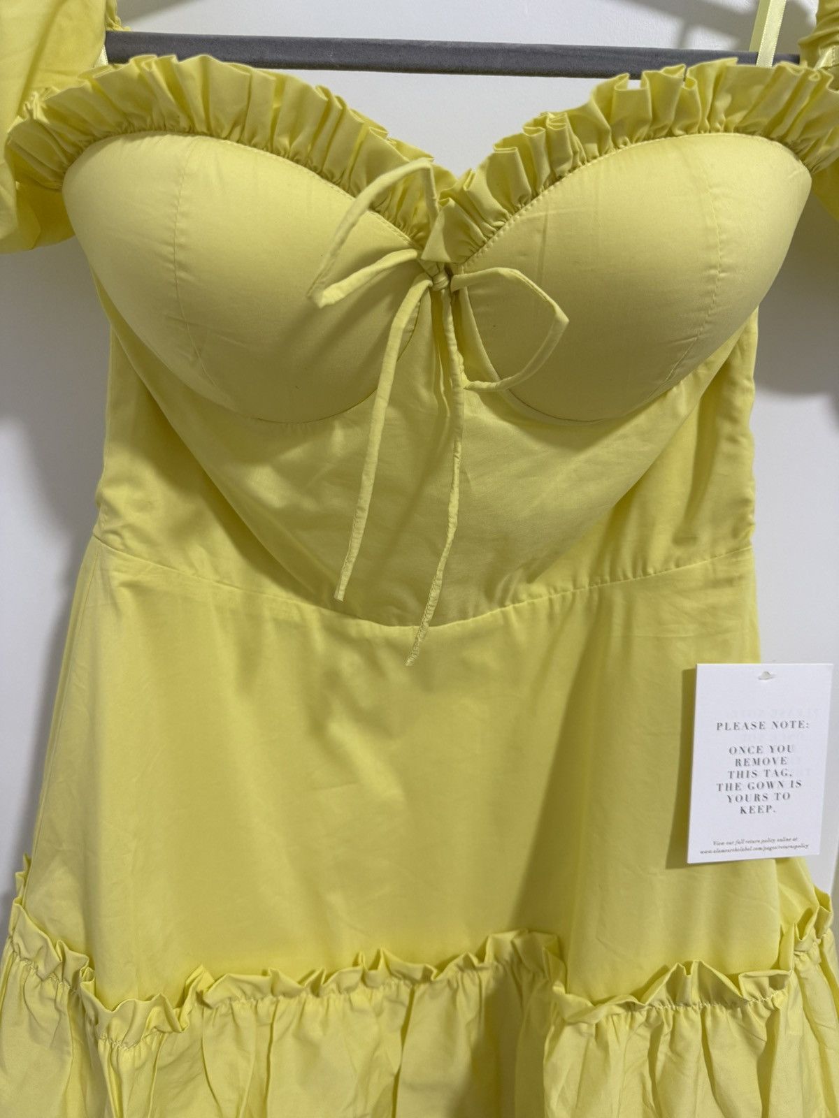 Other Alamour The Label Yellow Puff Sleeve Mini Dress Size M Size M / US 6-8 / IT 42-44 - 5 Thumbnail