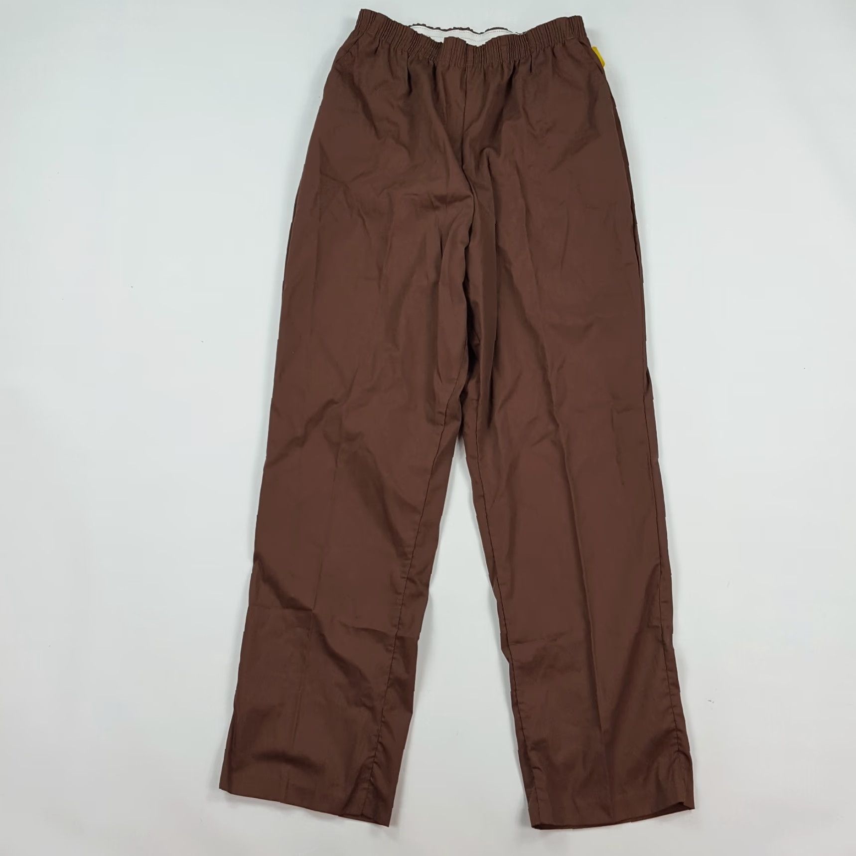 Vintage Vintage 80s Elastic Waist Relaxed Tapered Women's Size 16 Retro Lounge Pants Brown Maternity? No Size 38" / US 16 / IT 52 - 2 Thumbnail