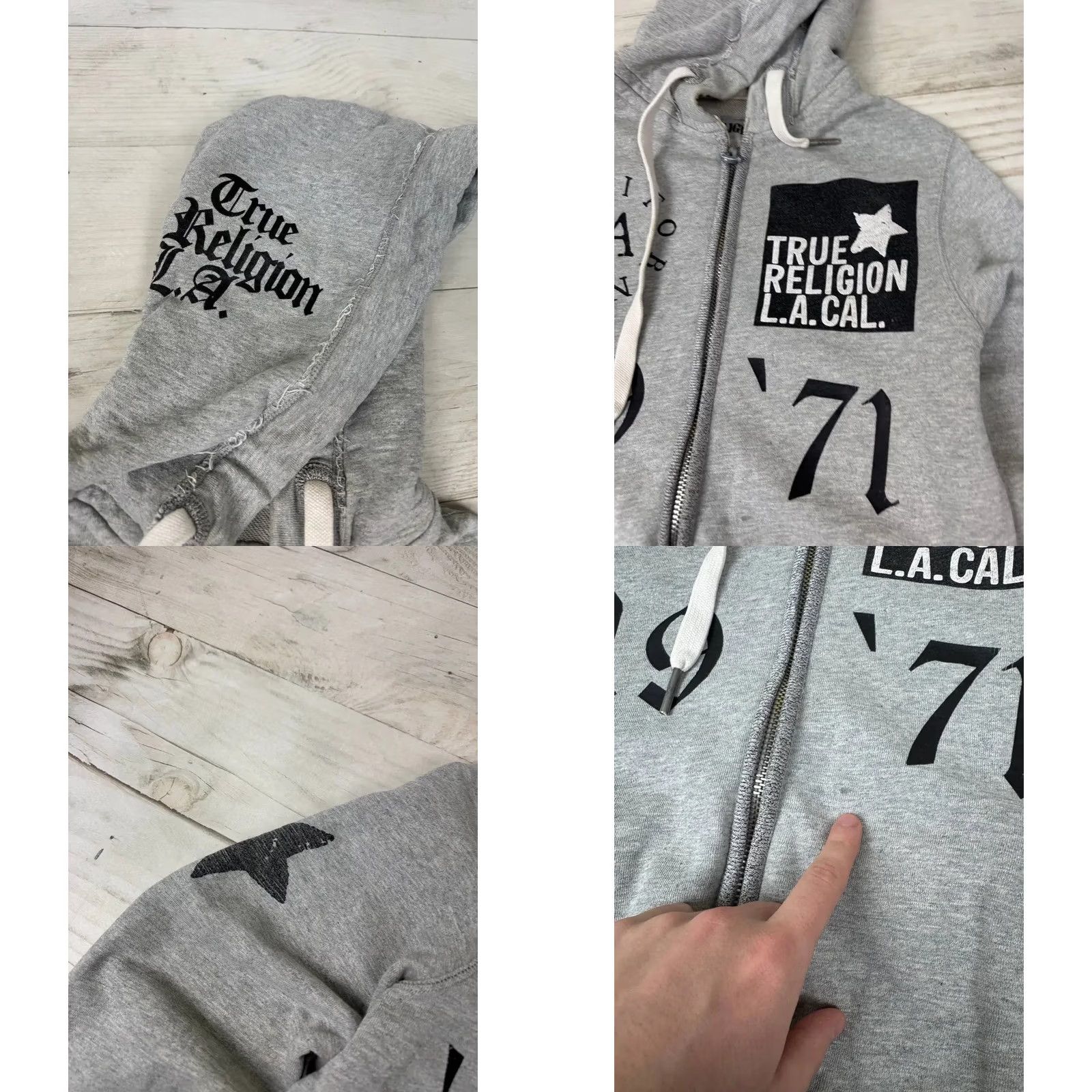 True Religion True Religion Hoodie Full Zip 1971 Logo Y2K Men SZ S Gray Size US S / EU 44-46 / 1 - 8 Thumbnail
