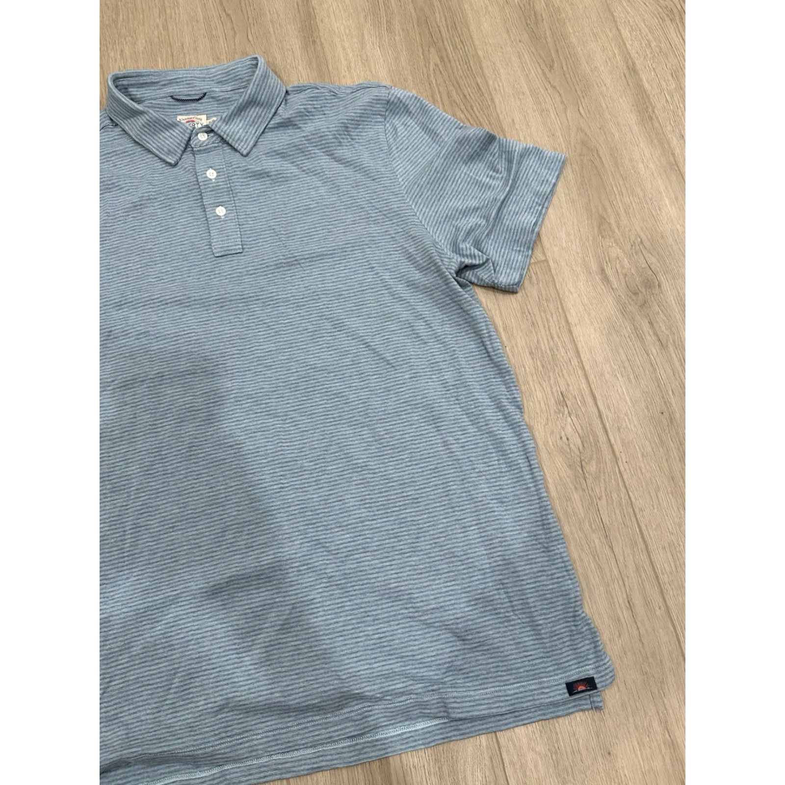 Faherty Faherty Polo Shirt Movement Collection Striped Knit Blue XL Men’s Shirt Size US XL / EU 56 / 4 - 2 Thumbnail