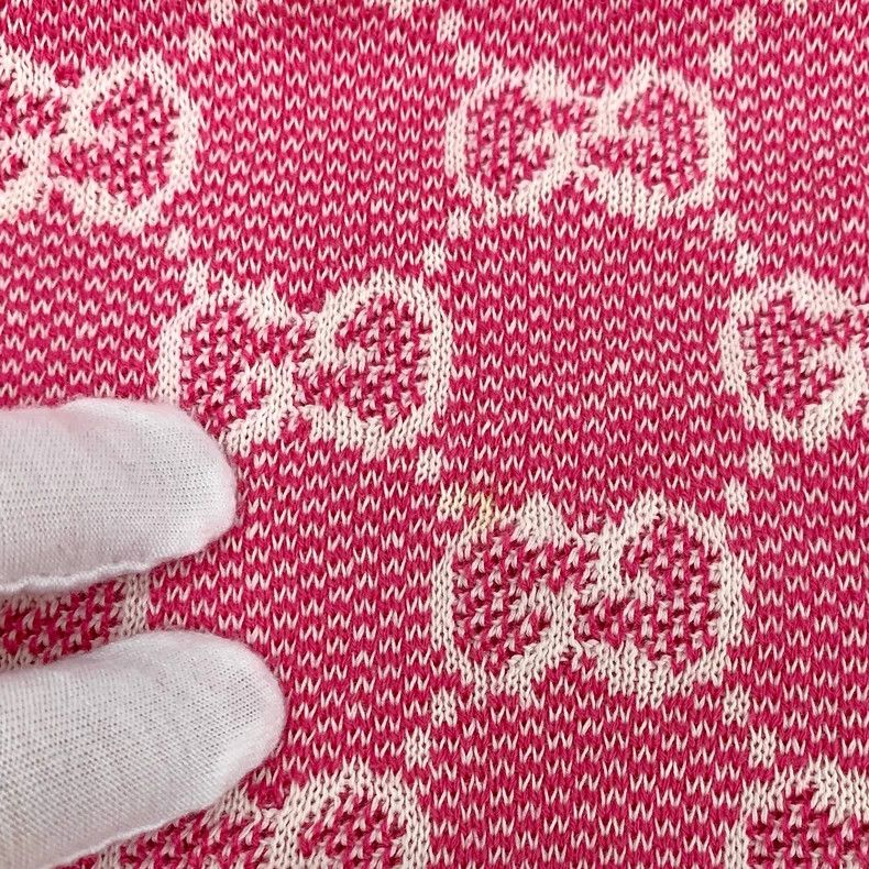 Gucci Gucci Pink logo jacquart full printed wool round neck shor Size XS / US 0-2 / IT 36-38 - 8 Thumbnail