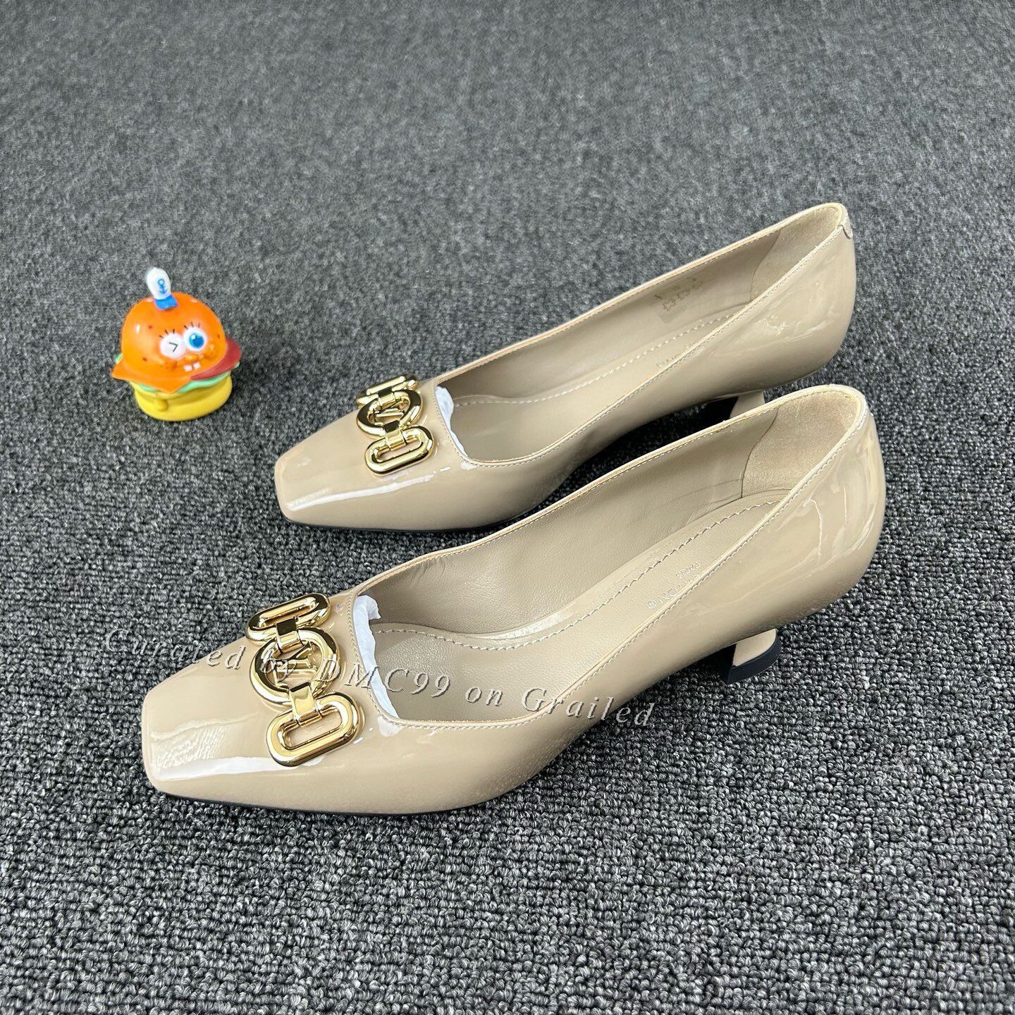 Louis Vuitton Louis Vuitton Beige Square-Toe High Heels Size US 5 / IT 35 - 1 Thumbnail