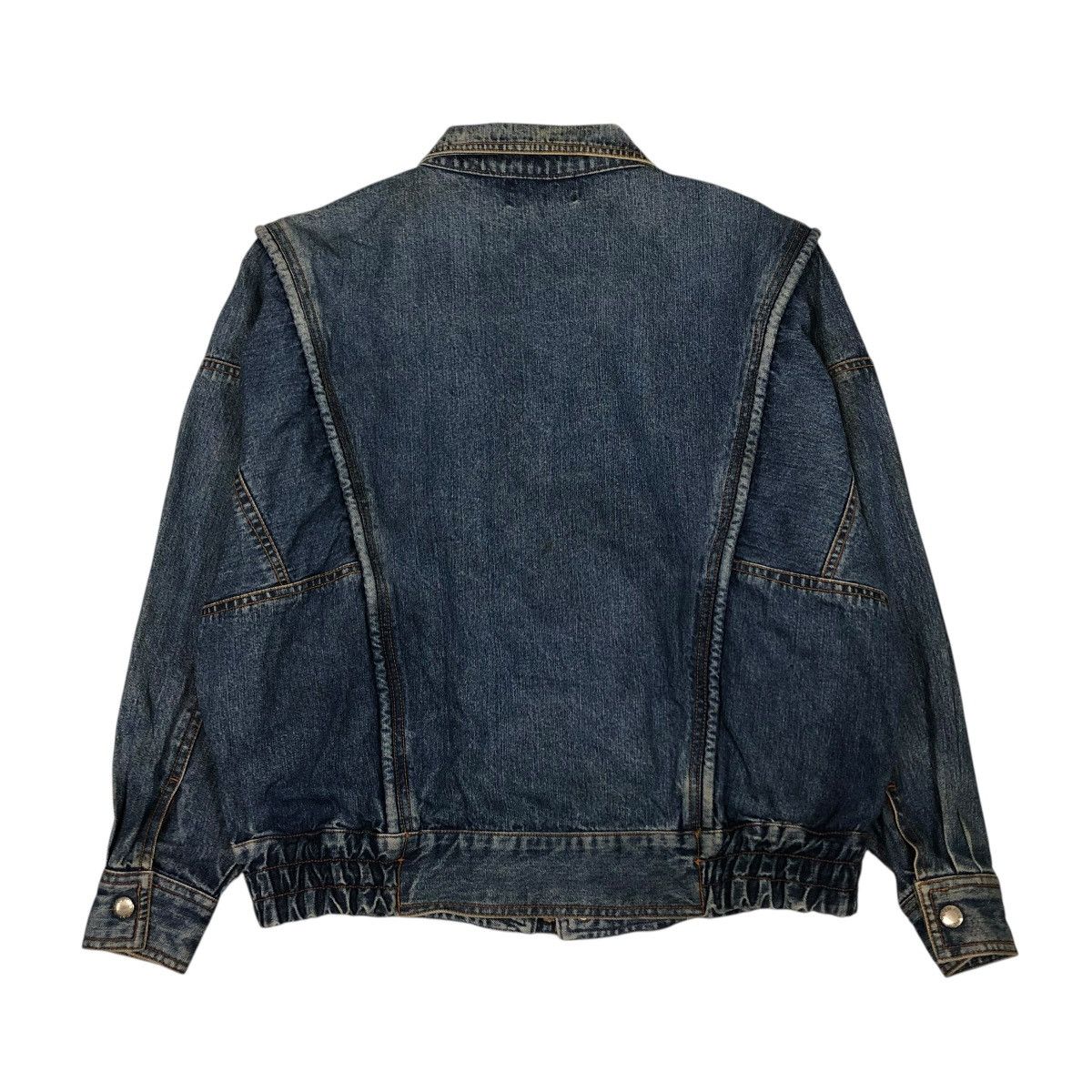 Japanese Brand 🔥VINTAGE BOMBER DENIM JACKET CELL TOKYO JAPAN ISSEY MIYAKE Size US S / EU 44-46 / 1 - 2 Thumbnail
