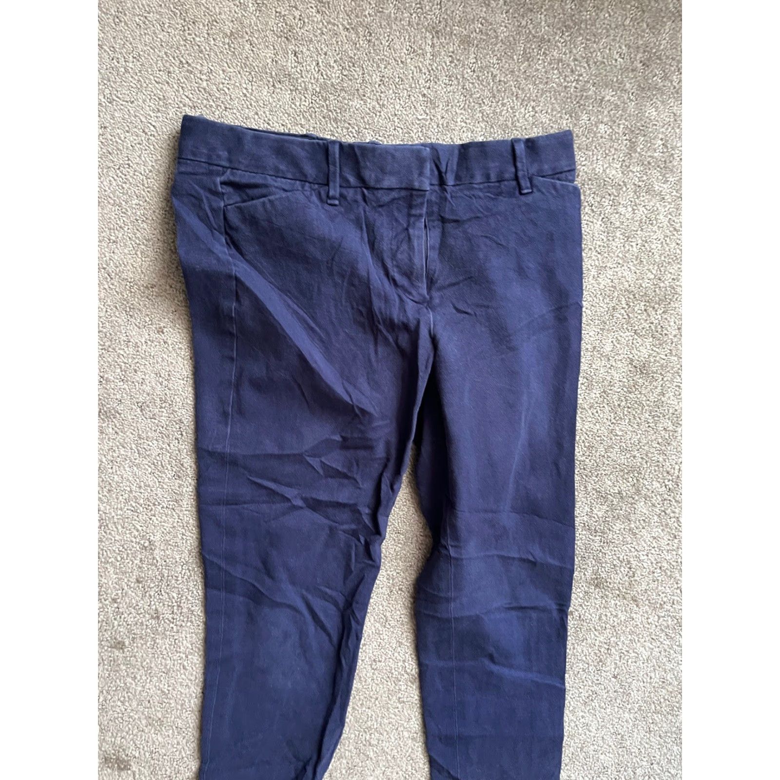 Gap Gap Slim Cropped Stretch Women 00R Pants Navy Pockets Blue Cotton Blend Slim Fit Regular Inseam 26 in Pants Size 24" / US 00 / IT 34 - 2 Thumbnail
