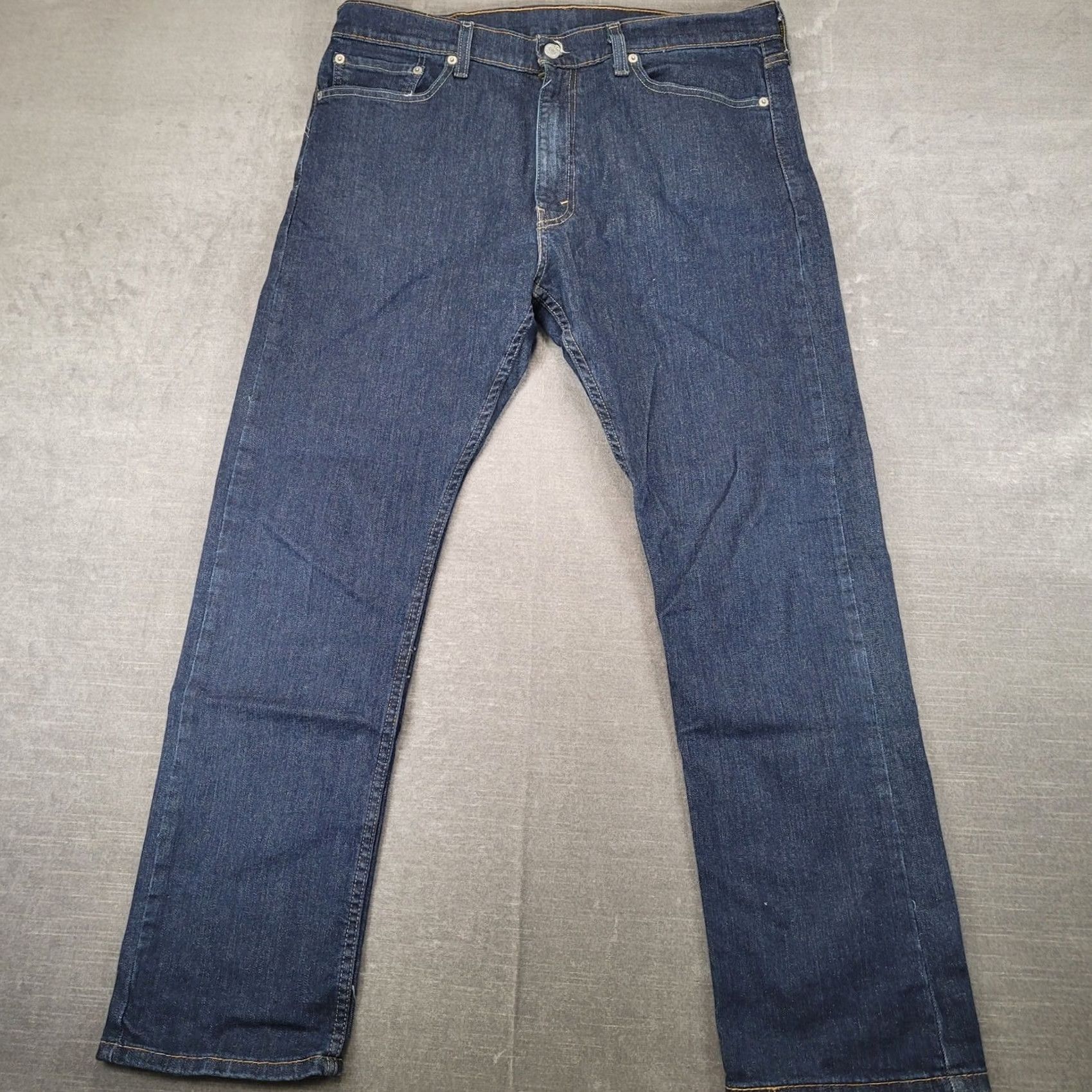 Levi's Levi's 513 Slim Straight Jeans Mens 36x30 Dark Indigo Blue Denim Pants Size US 36 / EU 52 - 2 Thumbnail