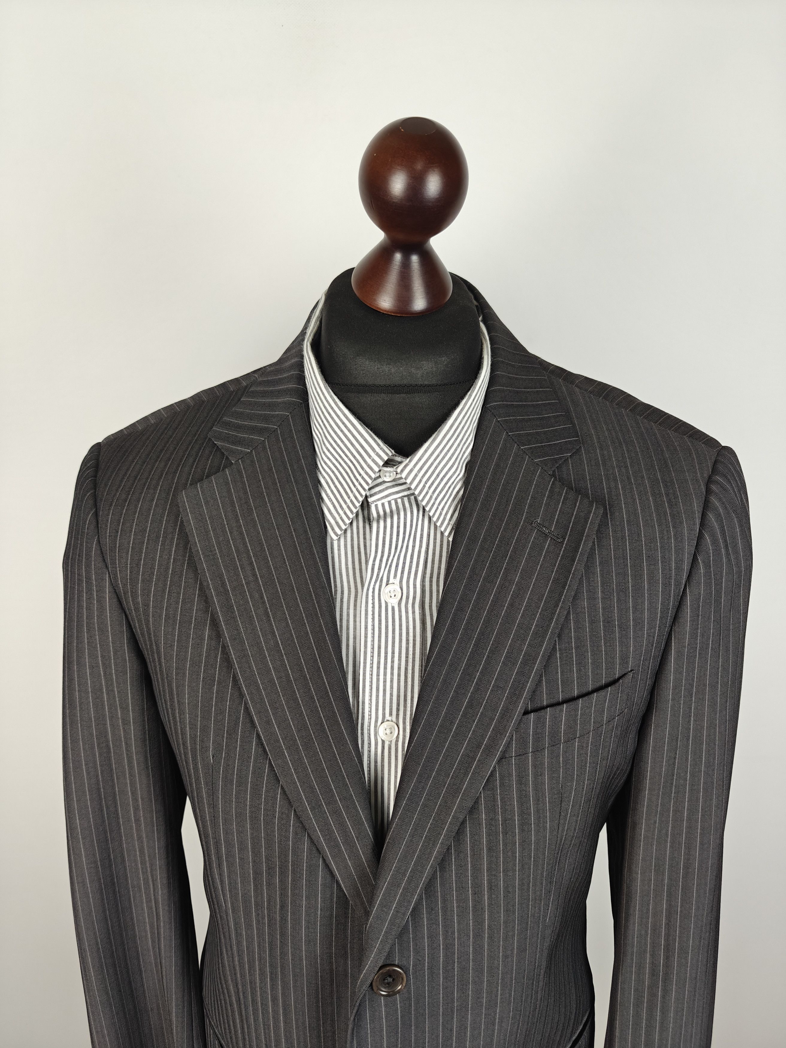 Armani Collezioni Armani Collezioni Blazer Wool Jacket Striped size 50/R Size 40R - 4 Thumbnail