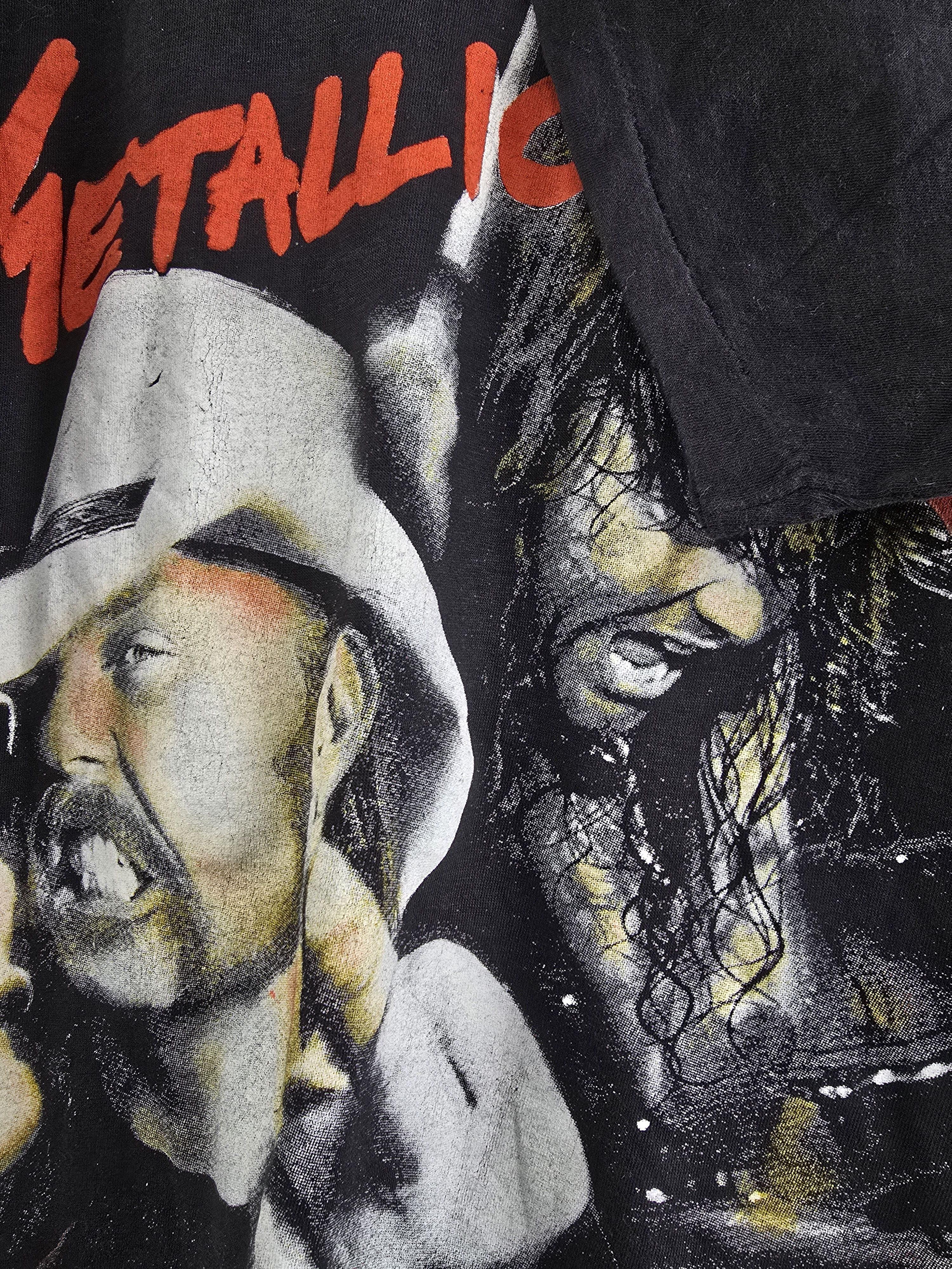 Band Tees × Metallica × Vintage 90s Metallica Rock tee vintage L 22" 25.5" Size US L / EU 52-54 / 3 - 3 Thumbnail