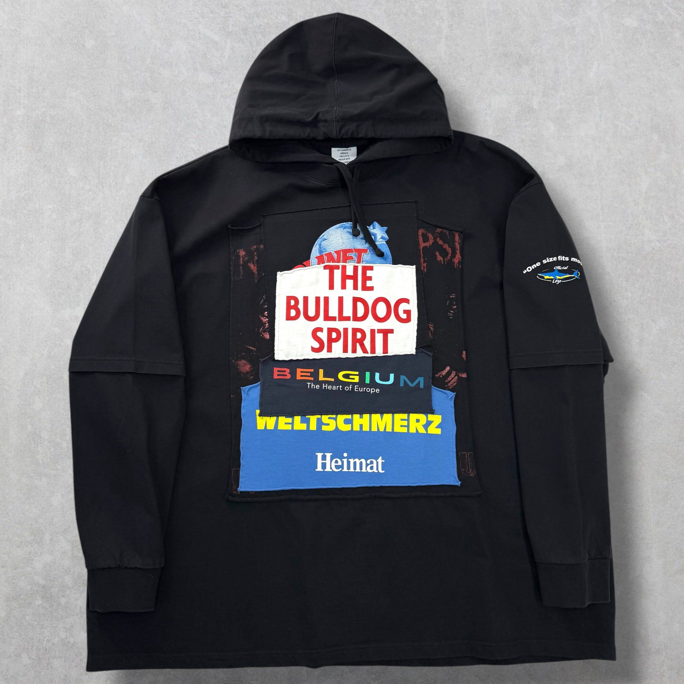 Vetements Vetements "Bulldog Spirit" Patch Hoodie L (XXL) Size US XXL / EU 58 / 5 - 1 Thumbnail