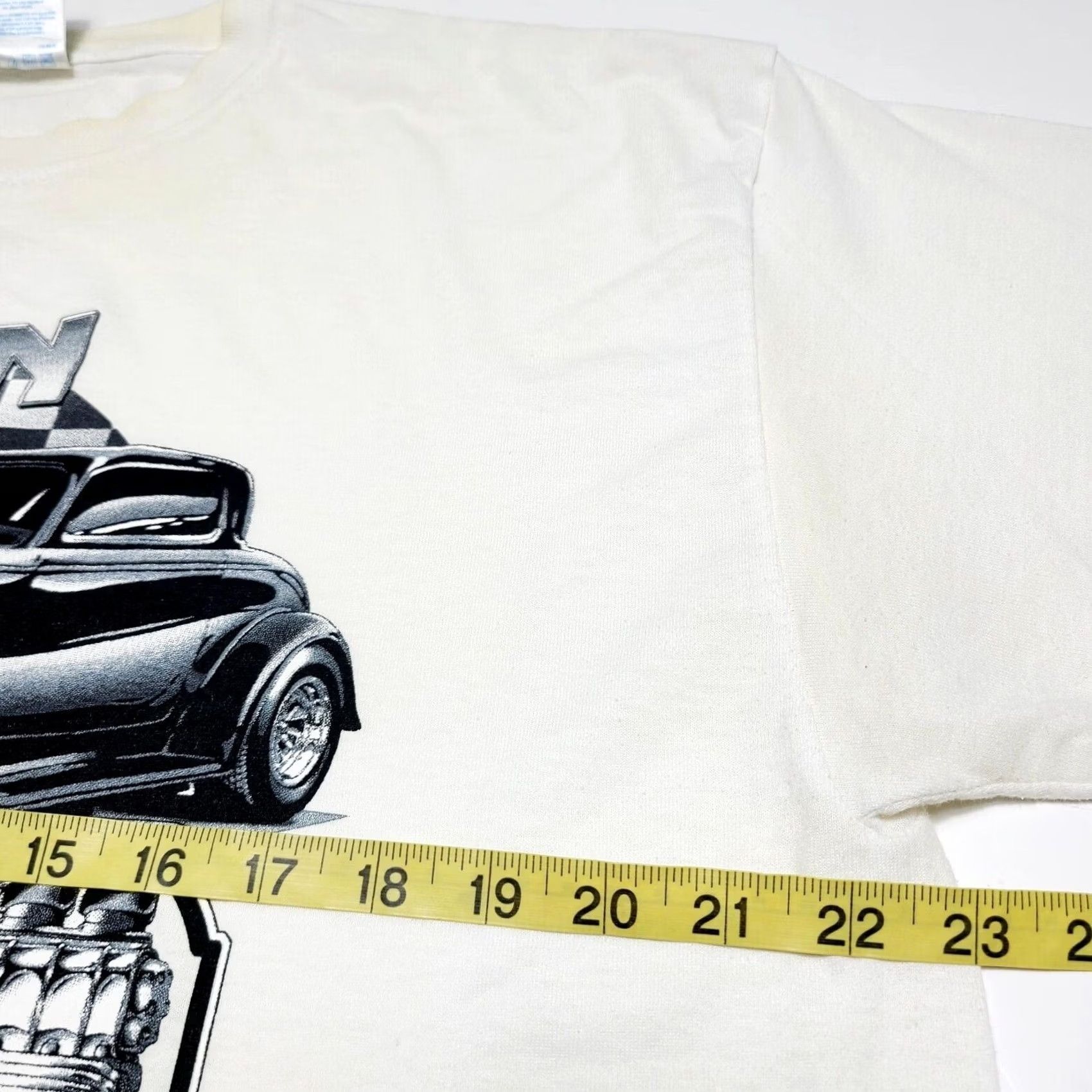 Gildan VINTAGE Cruisin Hot Rod Car Show T-shirt Size XL White “Full Blown Fun” Mens Size US XL / EU 56 / 4 - 7 Thumbnail