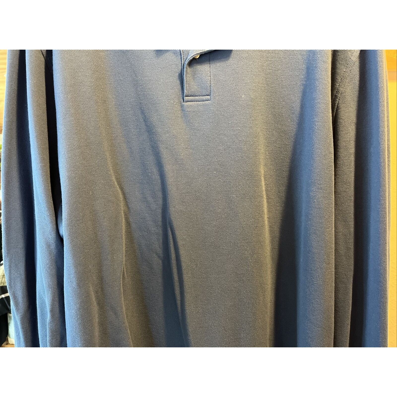 Club Room Club Room Men’s XXL Blue LS Button Cotton Blend Polo Shirt Size US XXL / EU 58 / 5 - 7 Thumbnail