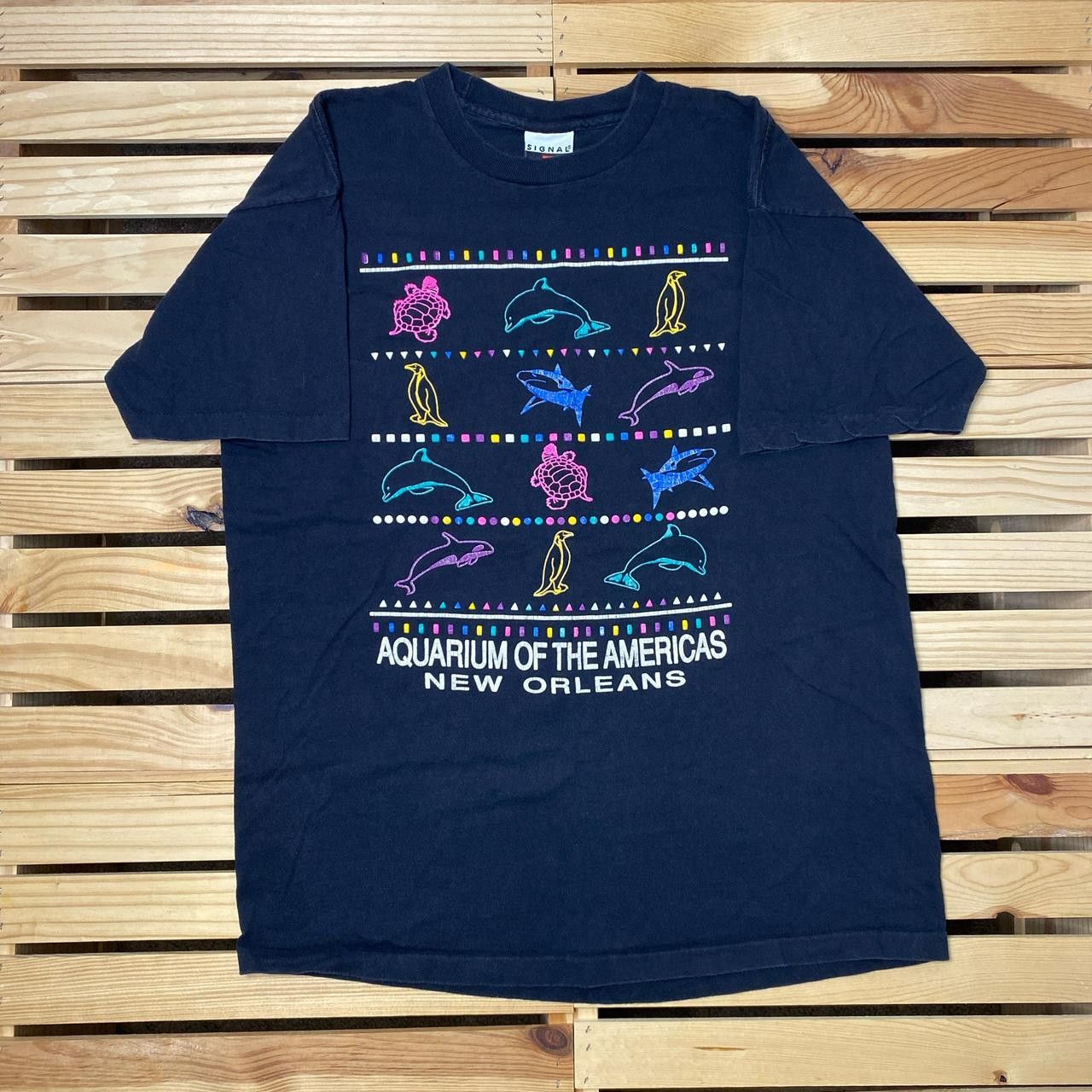 Signal Sport Vintage Aquarium of the Americas Black Nature Tee Size Large Size US L / EU 52-54 / 3 - 1 Thumbnail