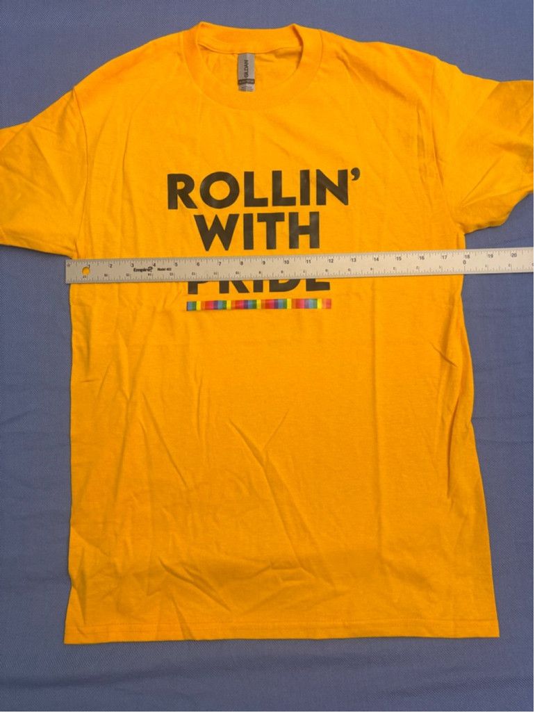 Gildan Men's Gildan T-shirt Size S Yellow Rollin' With Pride Size XS / US 0-2 / IT 36-38 - 2 Thumbnail