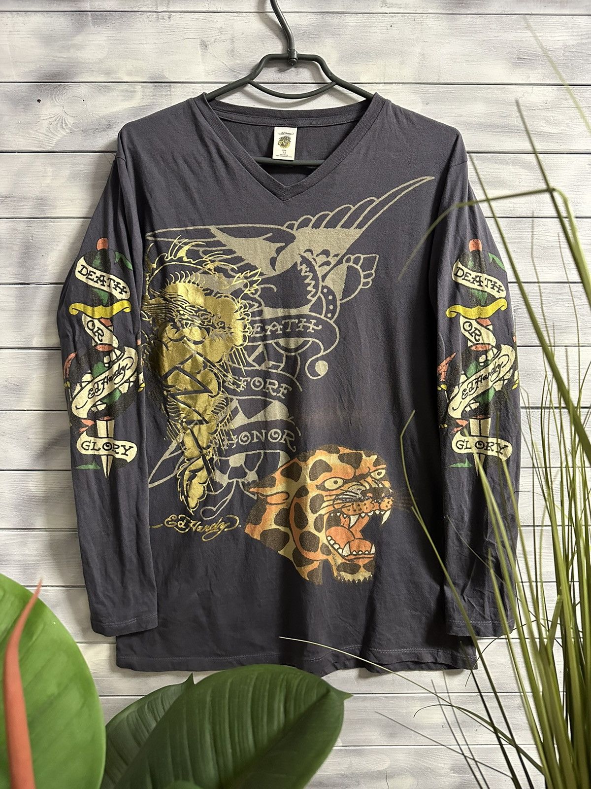 Ed Hardy long sleeve 2024 shirt/ tunic (RARE)