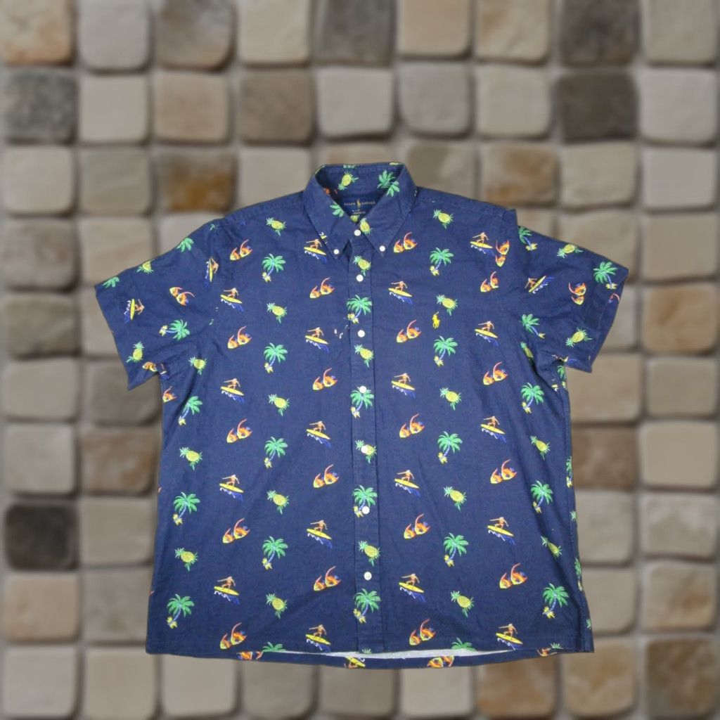 Ralph Lauren Ralph Lauren Shirt Mens XL Blue Cotton Button-Up Size US XL / EU 56 / 4 - 1 Thumbnail