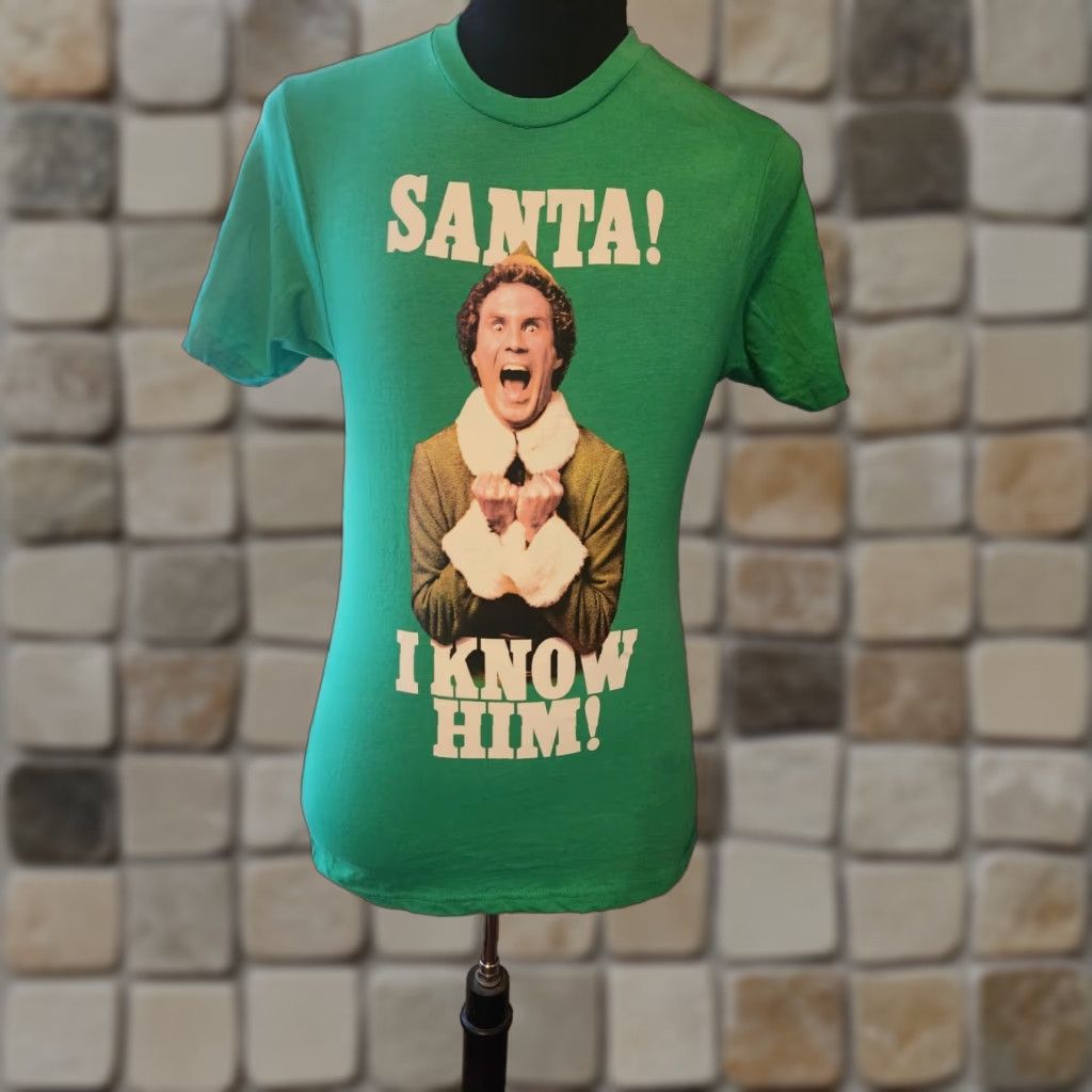 Ripple Junction Will Farrell ELF Santa I Know Him CHRISTMAS T-Shirt MENS Small Size US S / EU 44-46 / 1 - 1 Thumbnail