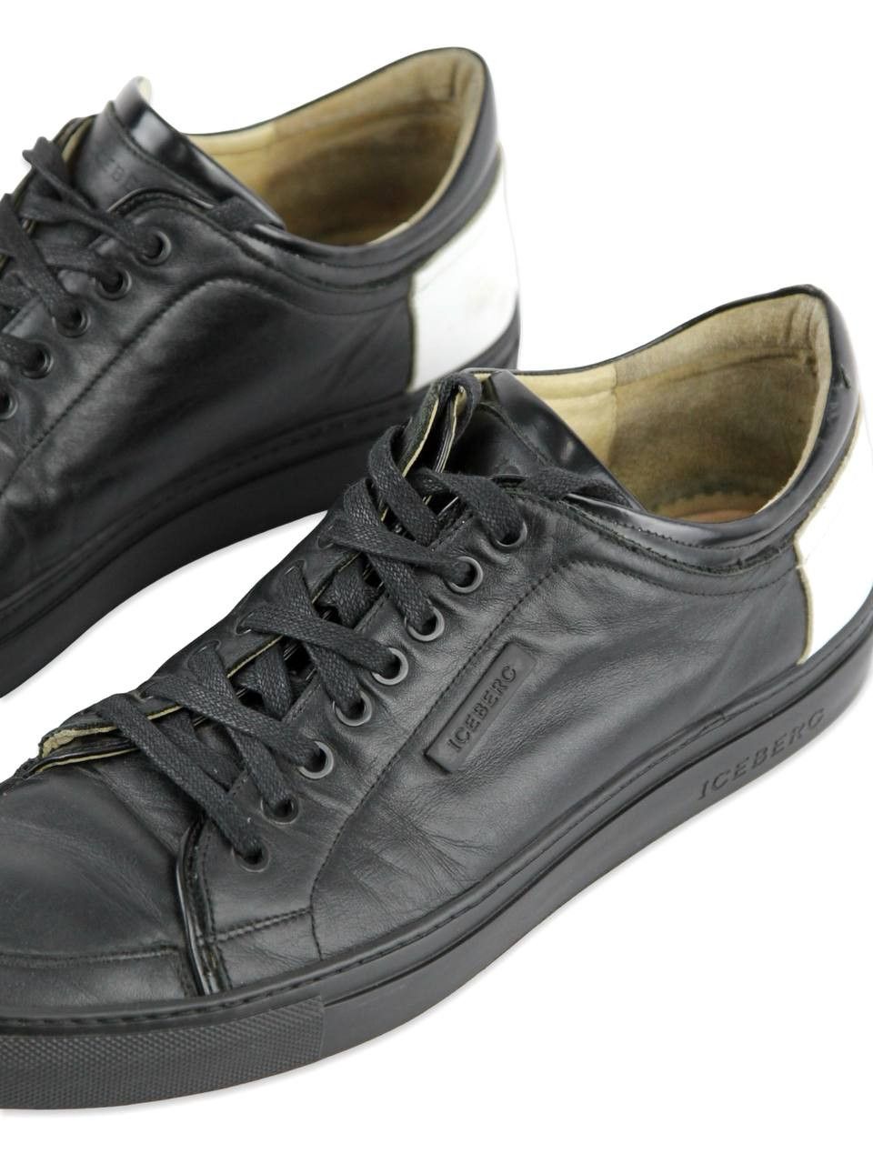 Iceberg ICEBERG Black leather sneakers Size US 11 / EU 44 - 2 Thumbnail