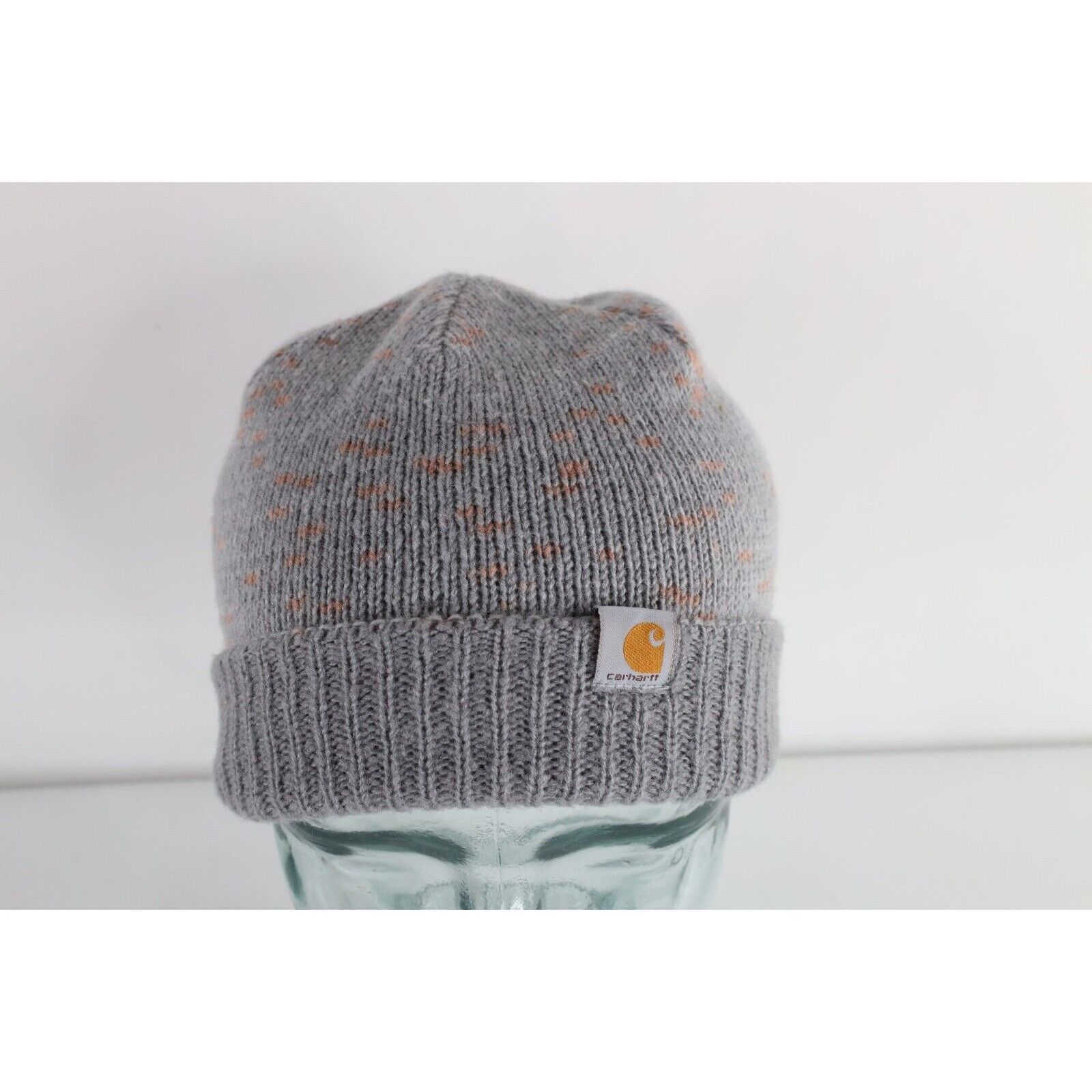 Carhartt × Vintage Vintage Carhartt Spell Out Box Logo Knit Winter Beanie Hat Size ONE SIZE - 6 Thumbnail