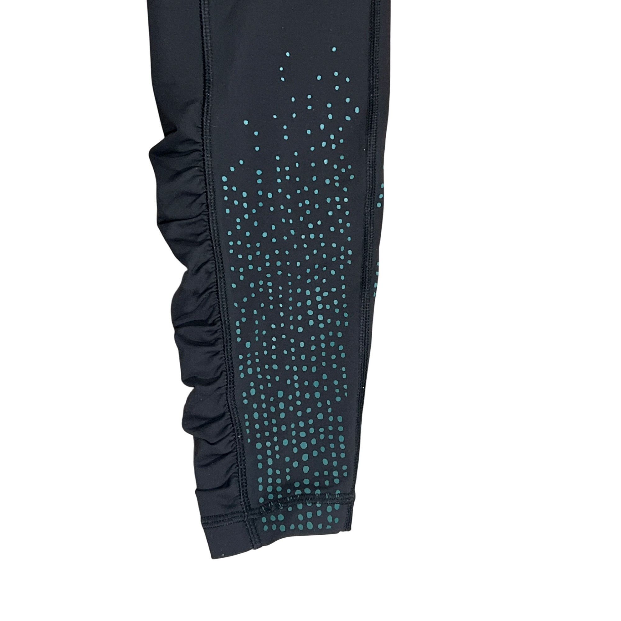 Lululemon 𝓛𝓾𝓵𝓾𝓵𝓮𝓶𝓸𝓷 Women’s Speed Tights Size 4 Black & Teal Size 27" / US 4 / IT 40 - 2 Thumbnail