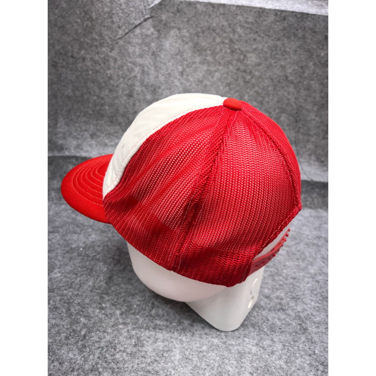 Vintage Fisher Malibu Lumber Company Hat Cap Snap Back Adult Red Trucker Poly Blend Hat/Cap Men Red Solid Casua l Size ONE SIZE - 5 Thumbnail
