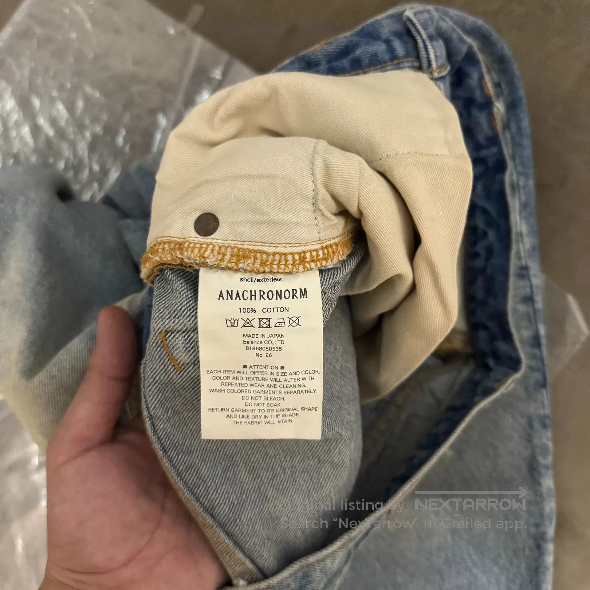 ANACHRONORM ANACHRONORM 24AW Vintage Distressed Jeans. Size US 34 / EU 50 - 8 Thumbnail