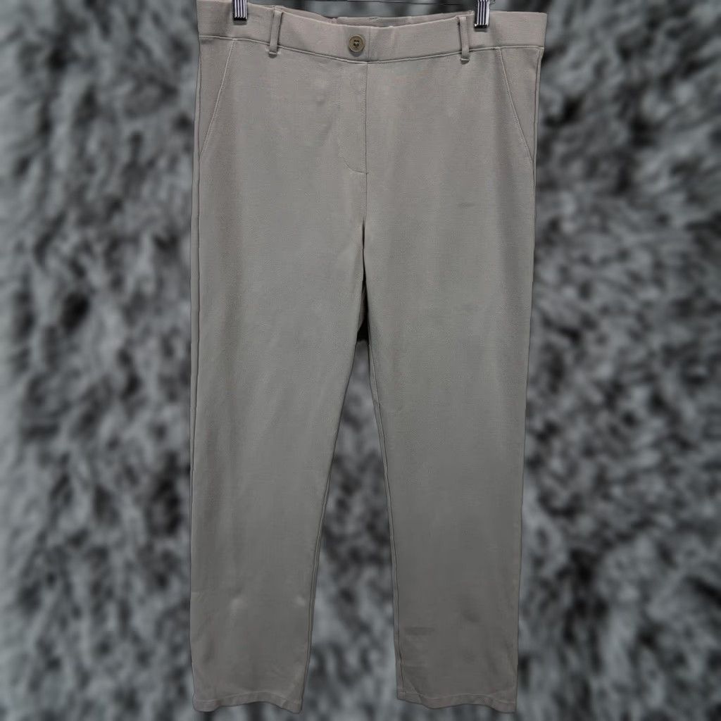 Vintage Betabrand Dress Yoga Pants Womens XLarge Straight Leg Gray Workwear Career Size 40" / US 18 - 1 Thumbnail