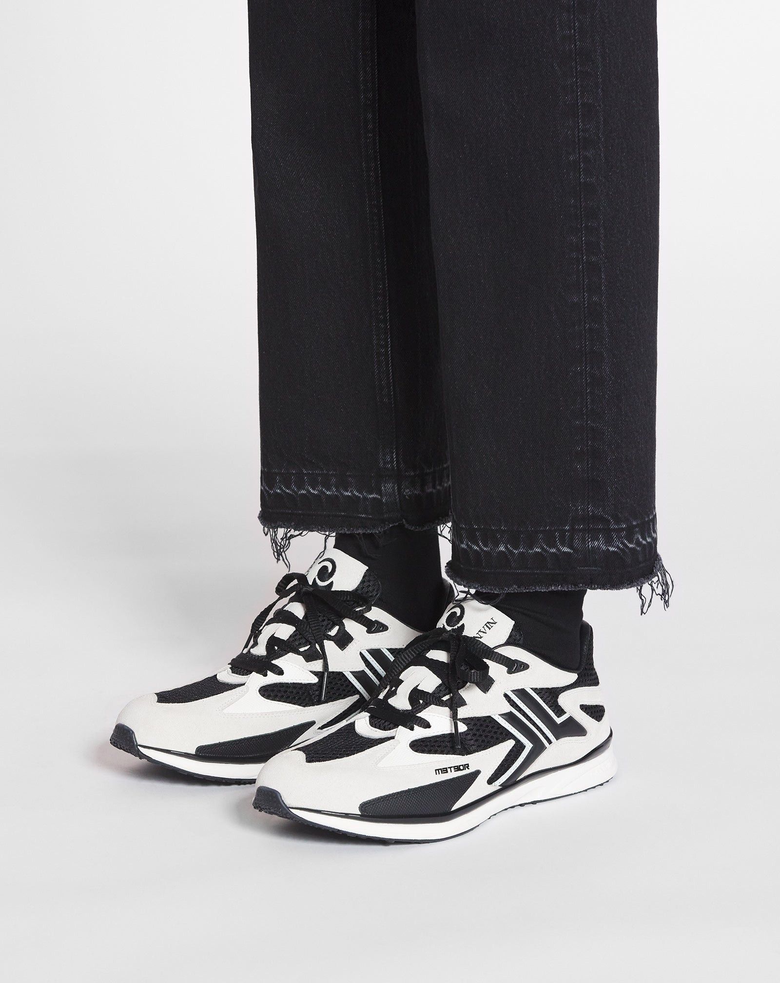 Lanvin o1w1db10226 Meteor Sneakers in Mesh And Suede Size US 13 / EU 46 - 6 Thumbnail