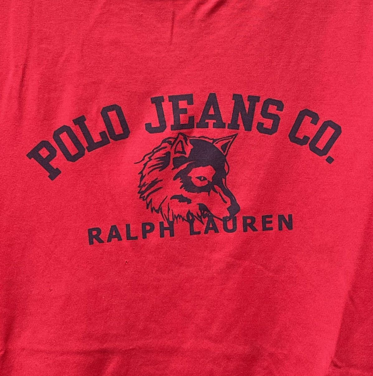 Polo Ralph Lauren Vintage 90s Polo Jeans Ralph Lauren Spellout Wolf Graphic T Size US L / EU 52-54 / 3 - 4 Thumbnail