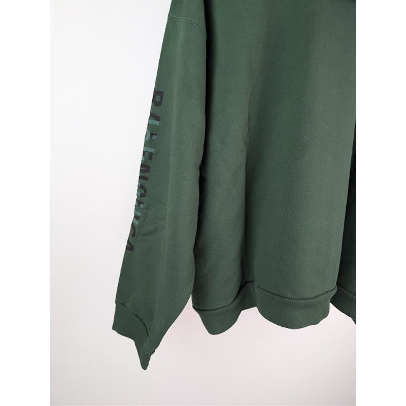 Balenciaga o1rshd1 Ramadan Medium-Fit Hoodie in Green Fleece Size US L / EU 52-54 / 3 - 13 Thumbnail