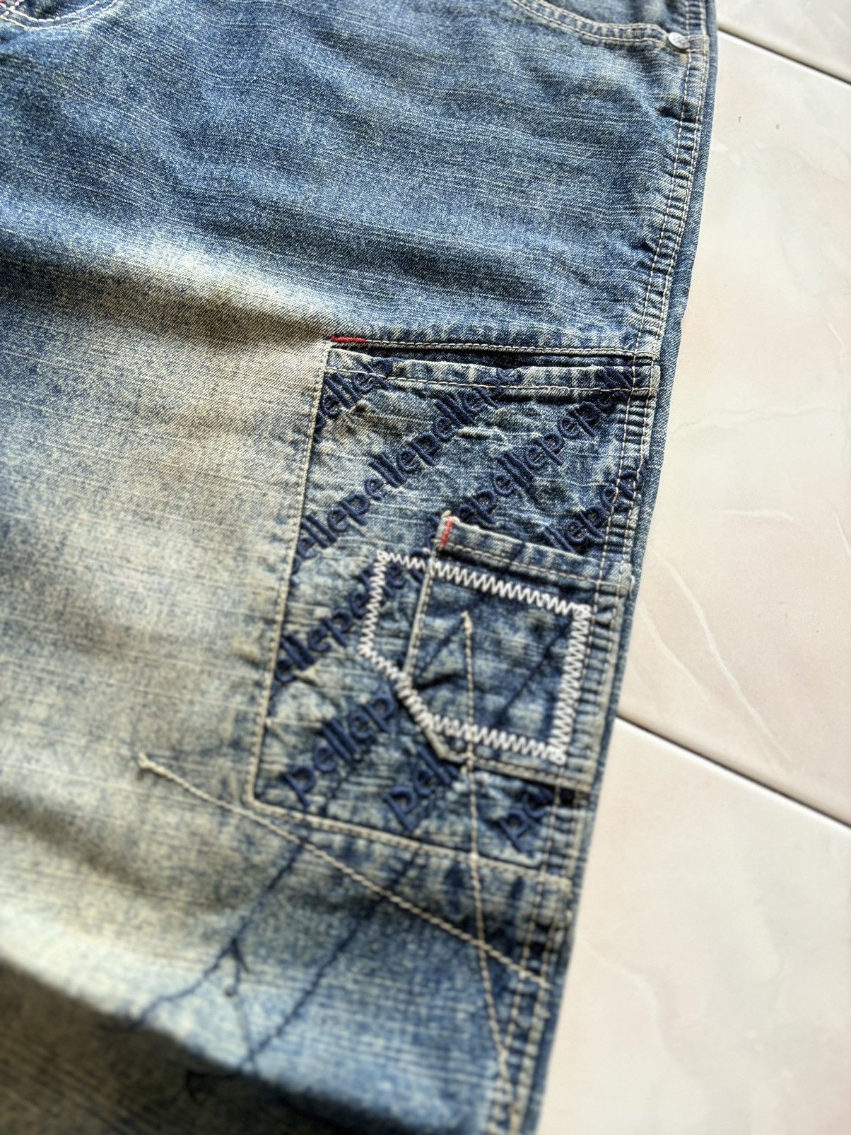 Pelle Pelle Pelle Pelle Mud Wash Baggy Patchwork Denim Jeans Size US 32 / EU 48 - 5 Thumbnail