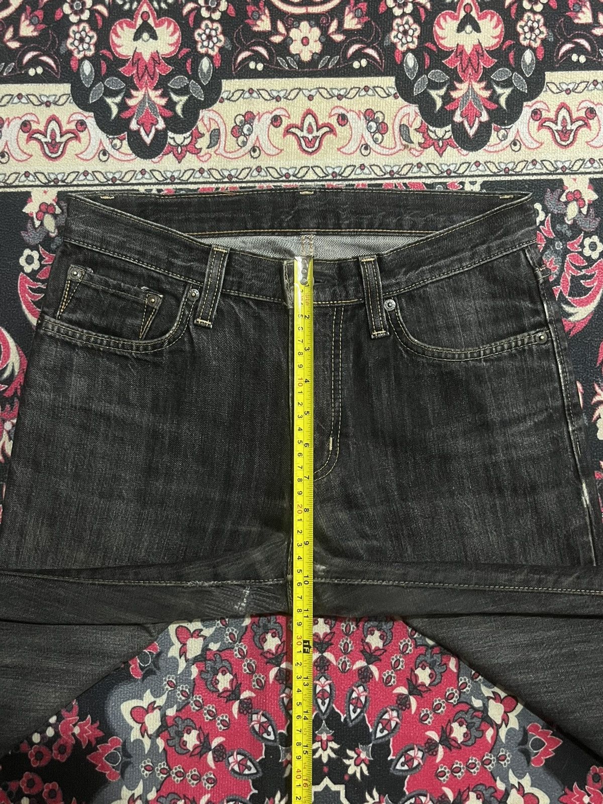 If Six Was Nine ⚡️Grunge⚡️Vintage Edwin Made in Japan Dark Wash Repair Jeans Size US 28 / EU 44 - 15 Thumbnail