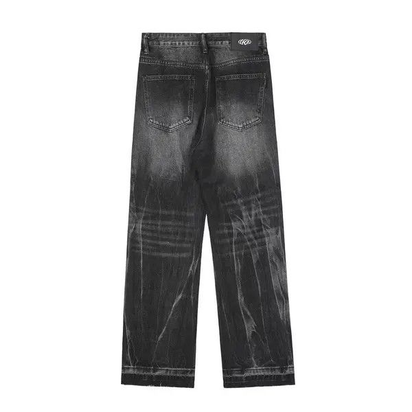 Japanese Brand VIBE Men's loose straight trendy tie-dye distressed jeans Size US 32 / EU 48 - 2 Thumbnail