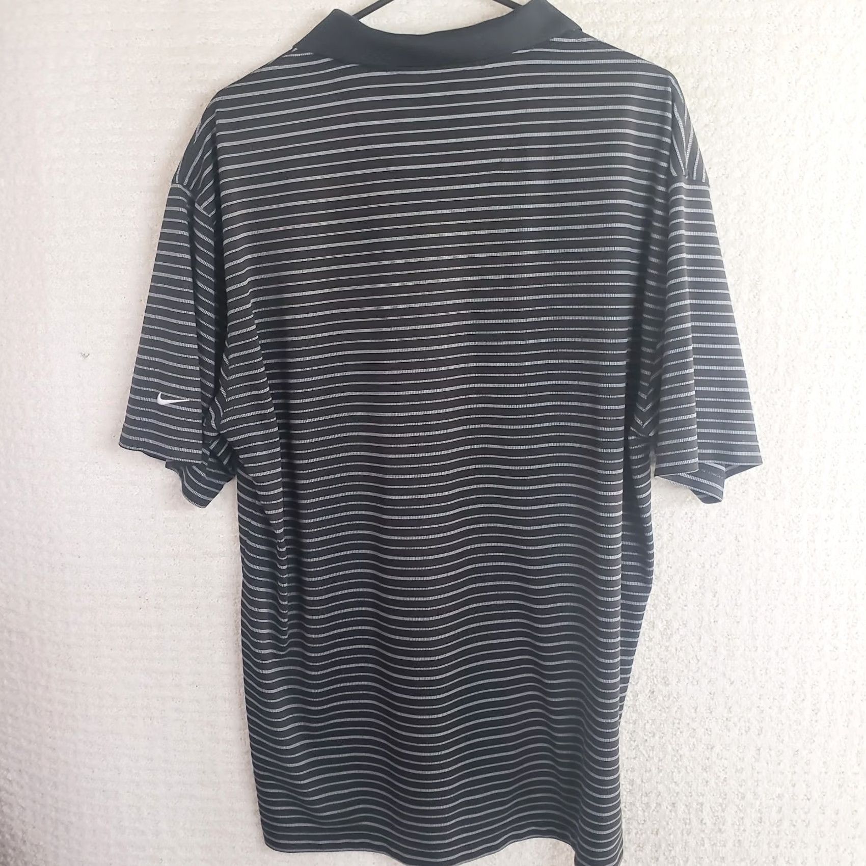 Nike Nike Golf Polo Shirt Mens XL Black Striped Swoosh Performance SC National Size US XL / EU 56 / 4 - 7 Thumbnail