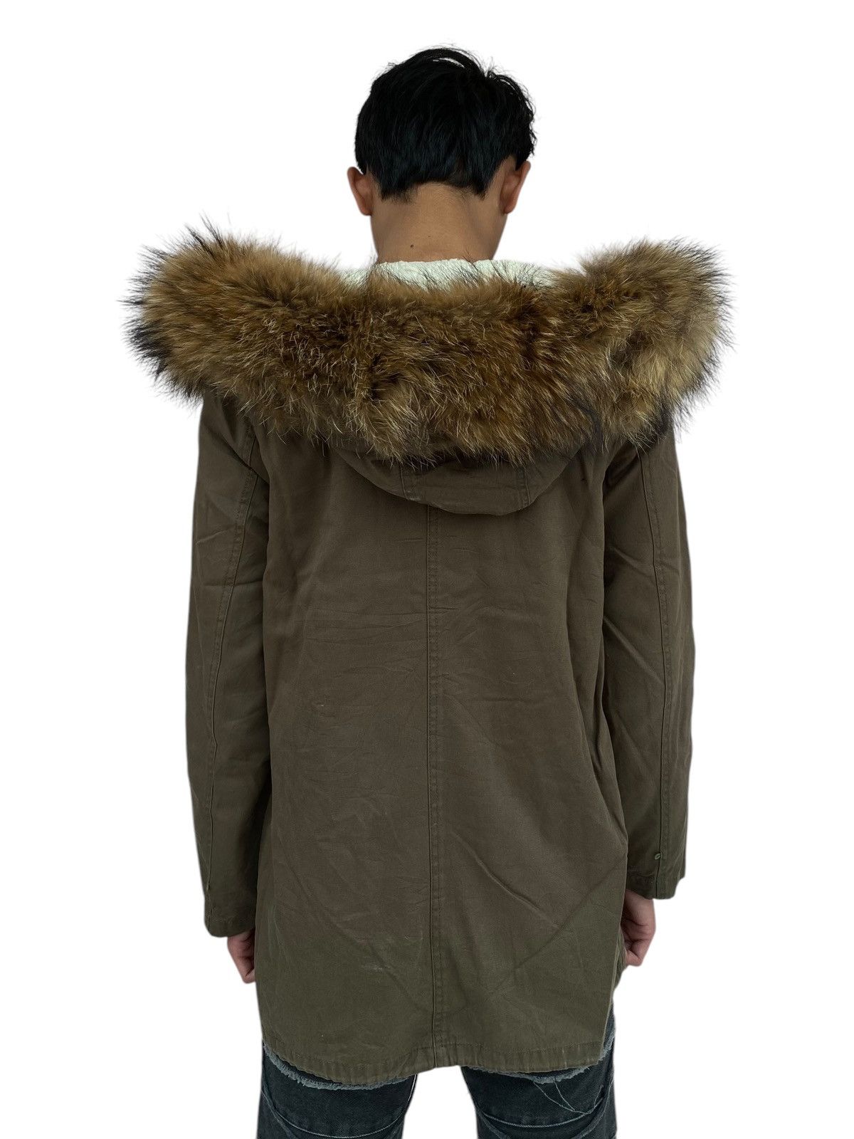 If Six Was Nine × Japanese Brand × Le Grande Bleu (L.G.B.) 2000s JB Girl - Raccoon Fur Hoodie Jacket Size M / US 6-8 / IT 42-44 - 2 Thumbnail