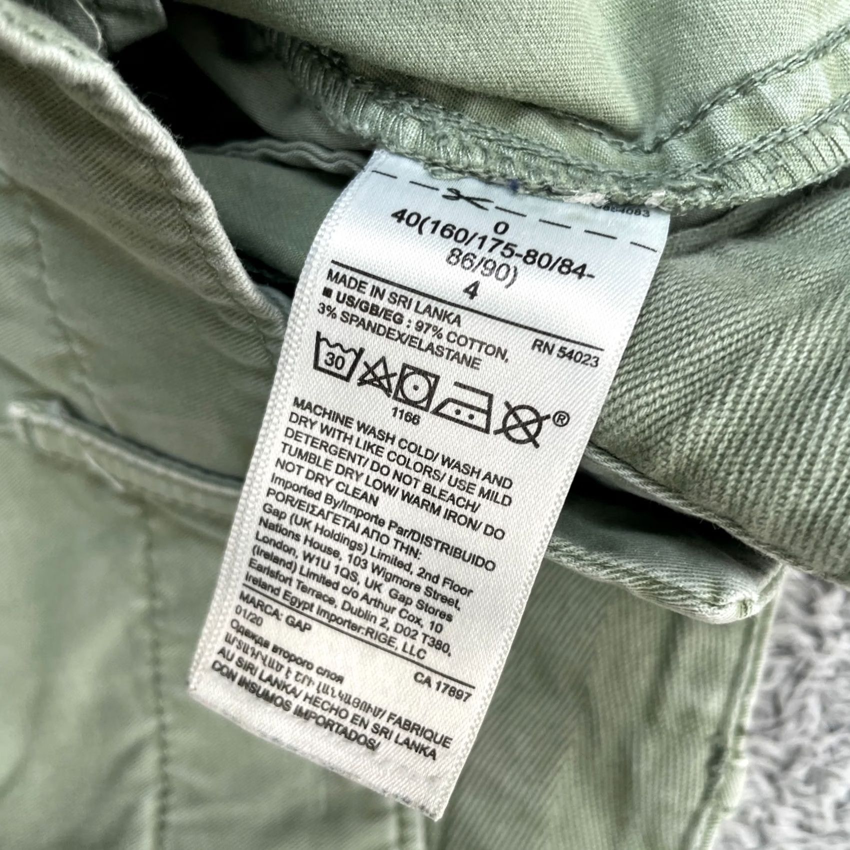 Gap Gap Shorts Womens 0 Green Khaki High Rise Stretch Cotton Cuffed Hem Resort Wear Shirt Shorts? Size 25" / US 0 / IT 36 - 5 Thumbnail