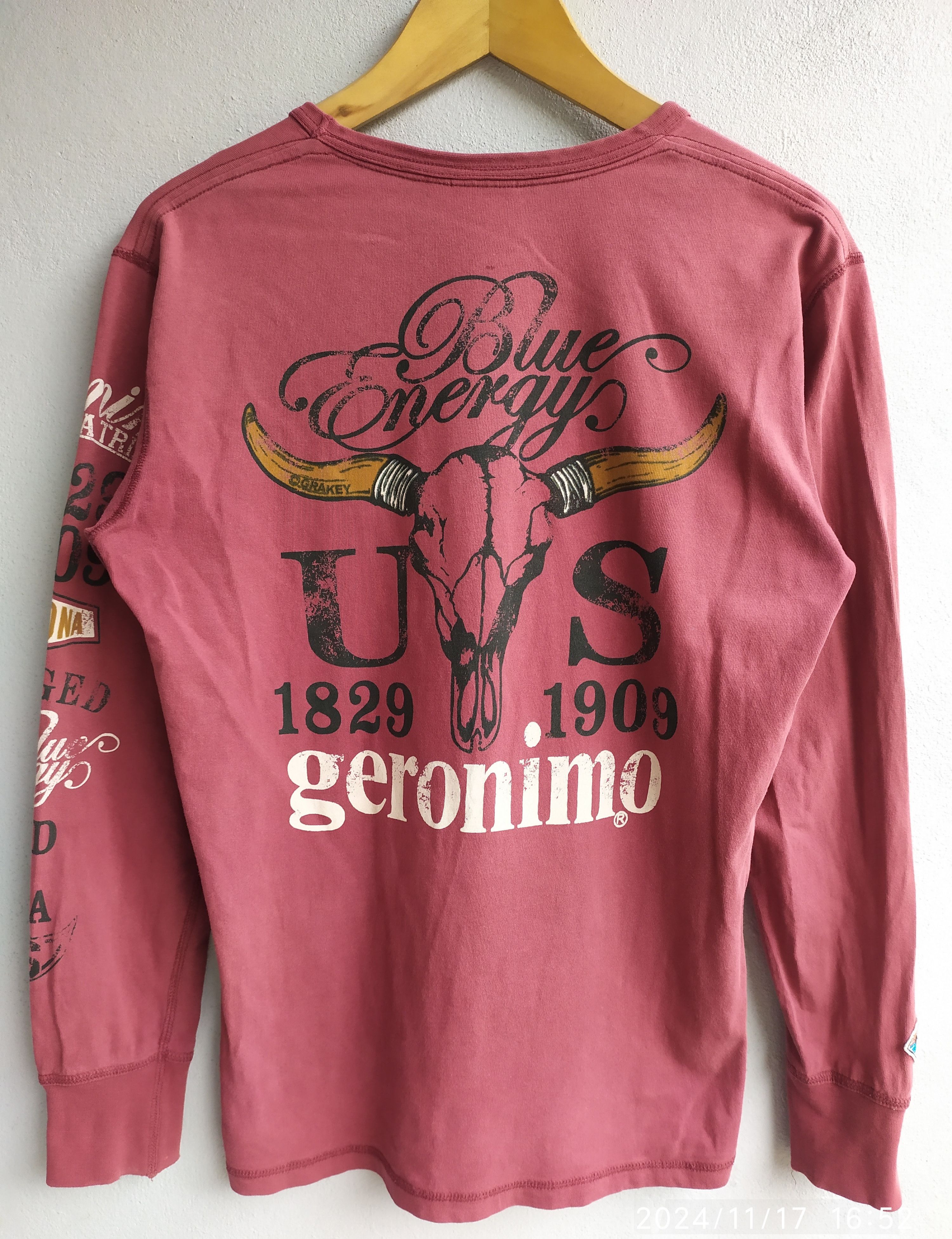 Beauty Beast × If Six Was Nine × Japanese Brand Vintage Geronimo Apache Long Sleeve Shirt Size US S / EU 44-46 / 1 - 1 Thumbnail