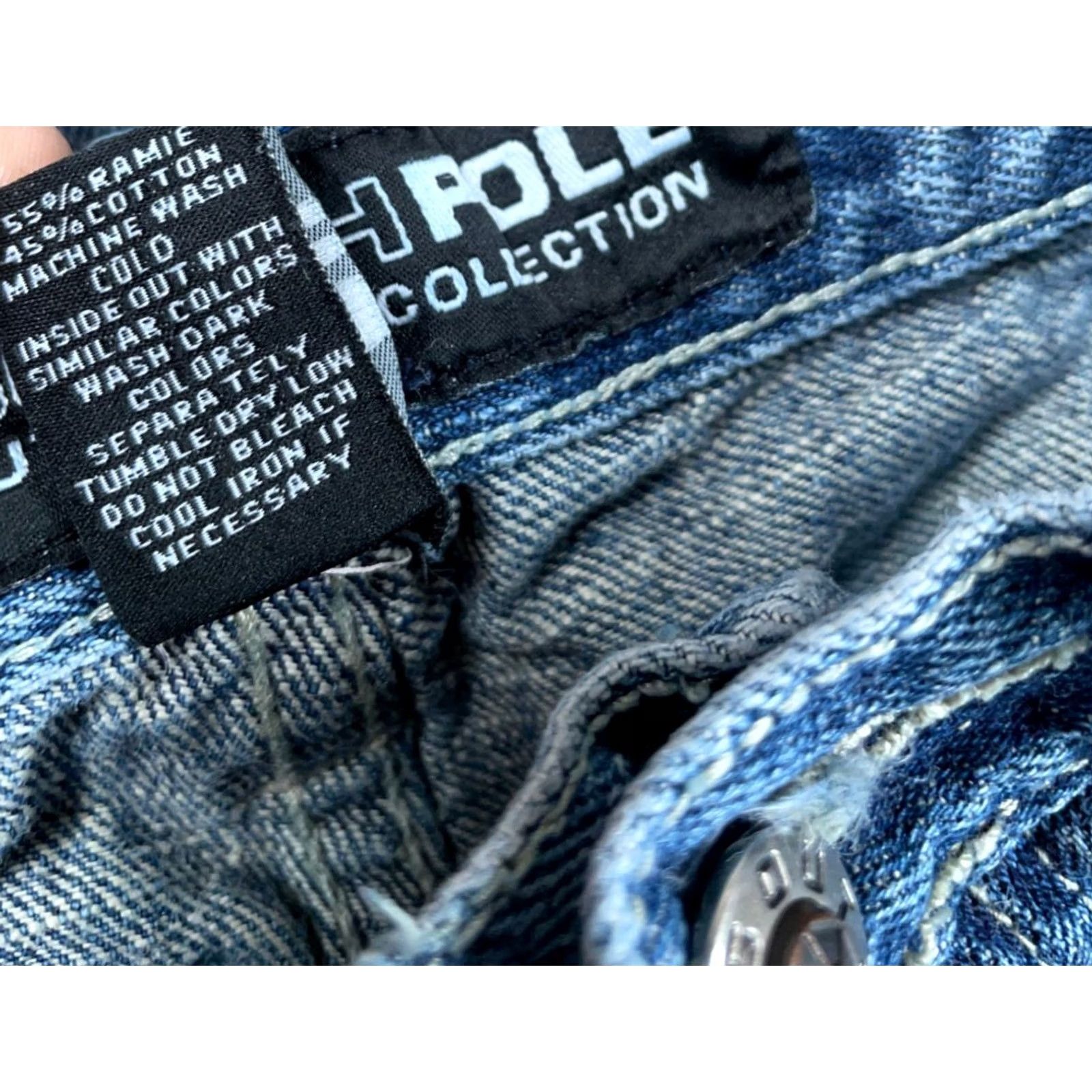 Southpole VINTAGE Southpole Jeans Men 30 x 29 Blue Denim 5-Pocket Baggy Straight Relaxed High Rise Y2K 90s Hip Hop Retro Riveted Size US 30 / EU 46 - 4 Thumbnail