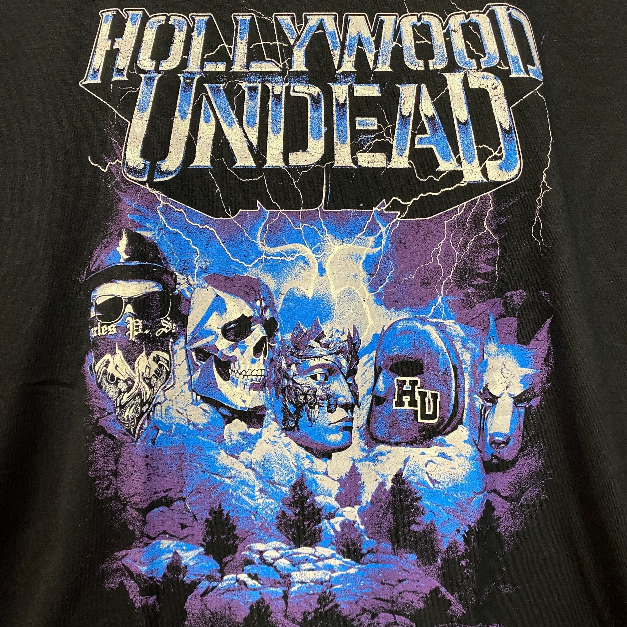 Band Tees Hollywood Undead Mount Crushmore Black T-Shirt XXL Size US XXL / EU 58 / 5 - 2 Thumbnail