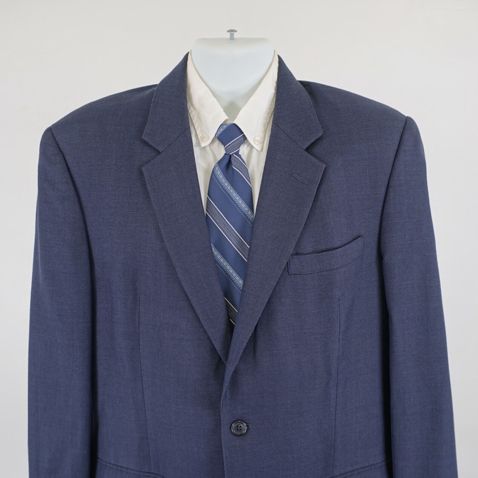 Jos. A. Bank Jos A Bank Wool Blue / Black Sharkskin Blazer 42L / Slim 44 Size 42L - 1 Thumbnail