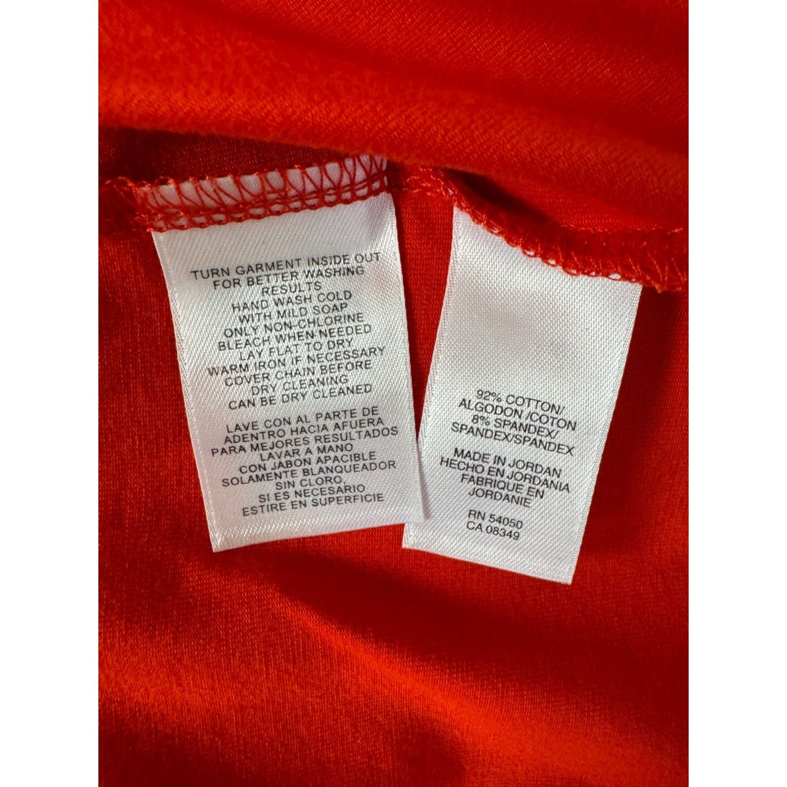 Jones New York Jones New York Orange Womens 1X Stretch 3/4 Sleeve Blouse Size XL / US 12-14 / IT 48-50 - 9 Thumbnail