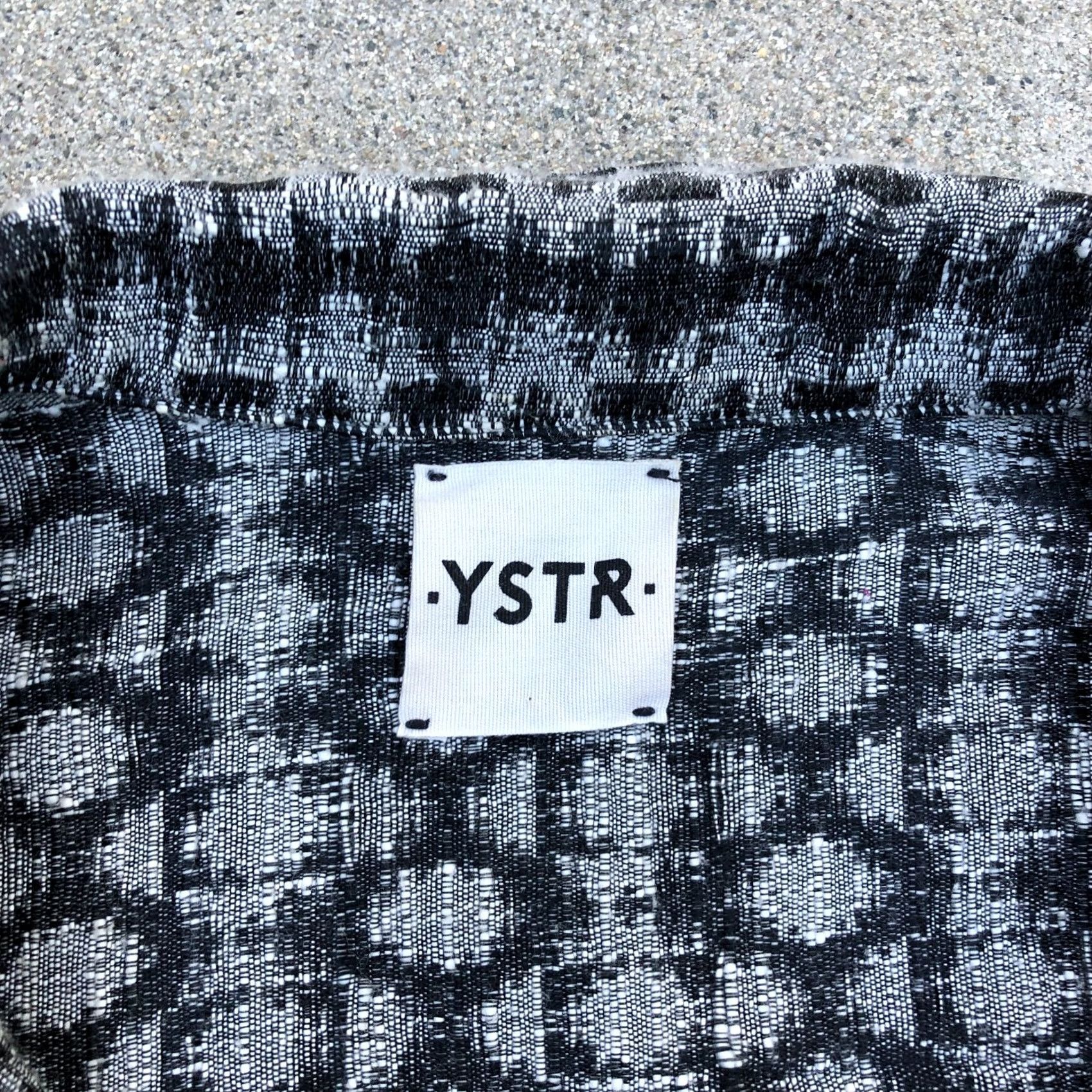Vintage YSTR Los Angeles Textured Open Kimono Jacket Women's Grey Pattern Top Size L / US 10 / IT 46 - 2 Thumbnail