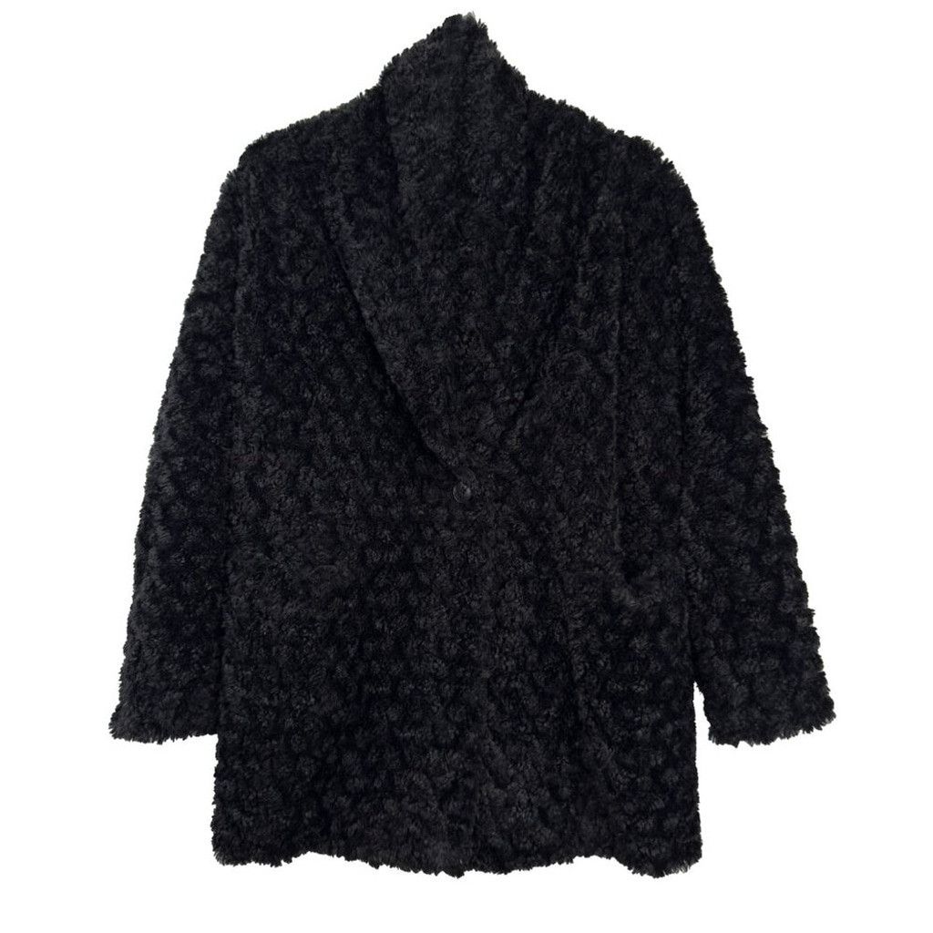 WILFRED FREE Greta Plush Faux fur Black Jacket sz XXS