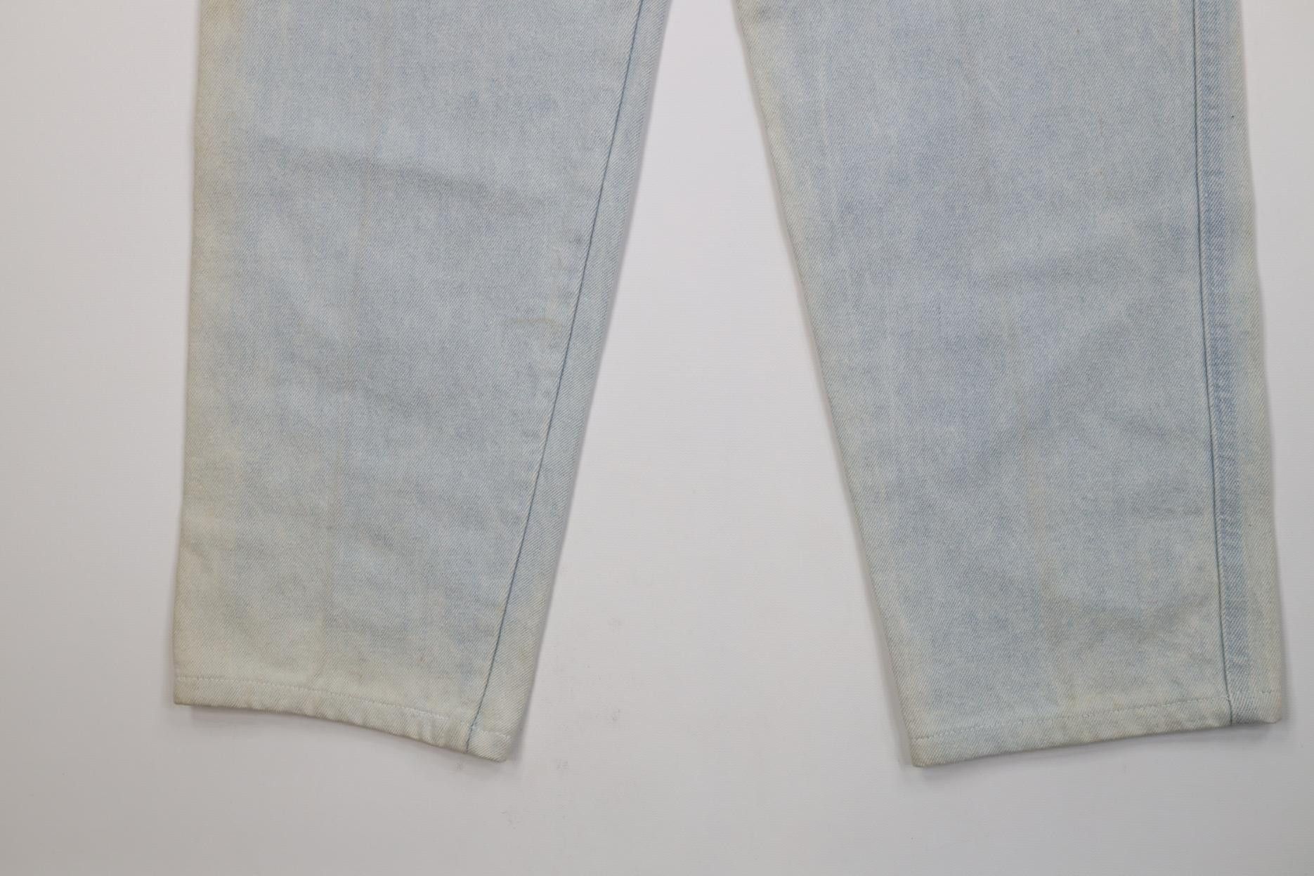 Vintage Vintage 70s Streetwear Pleated Straight Leg Denim Jeans USA Size 29" - 15 Thumbnail