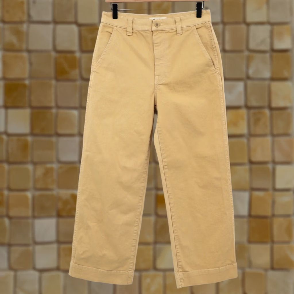 Madewell Madewell Jeans Womens Wide-Leg Mid Rise Desert Dune Tan Sz 27 Cotton Elastane Brown 26" Inseam Denim Button Vintage Style Size 27" / US 4 / IT 40 - 1 Thumbnail