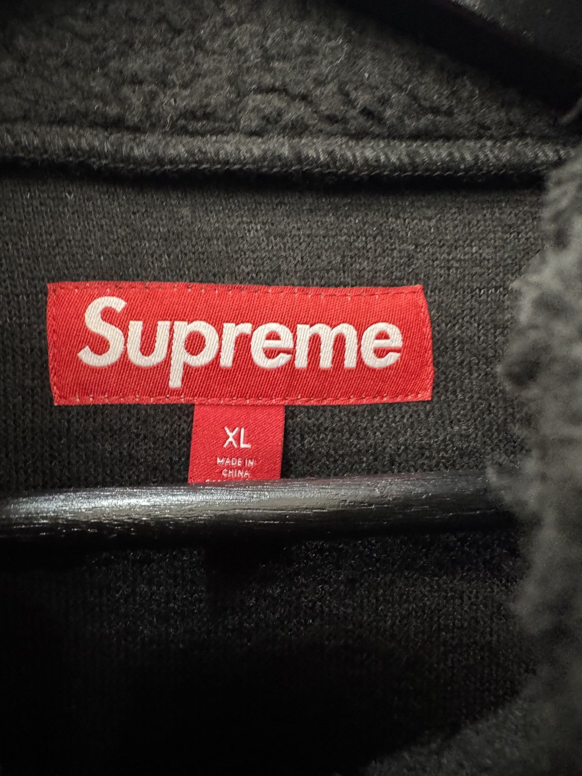 Supreme Supreme Arc Logo Black Fleece Pullover Quarter Zip Size US XL / EU 56 / 4 - 5 Thumbnail