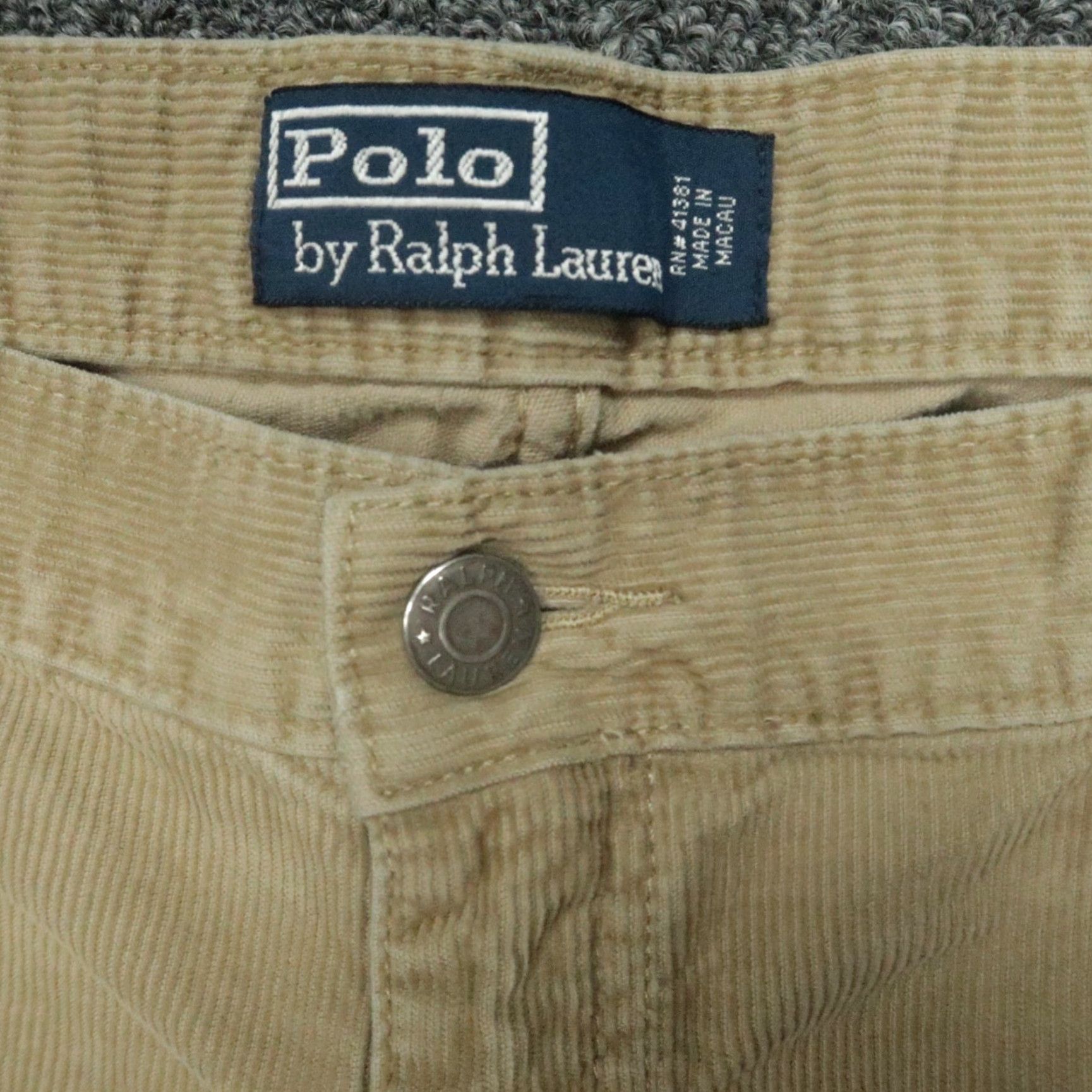 Polo Ralph Lauren VINTAGE Polo Ralph Lauren Pants Men 38x30 Khaki Corduroy 5 Pocket Chino Trouser Baggy Shirts? Size US M / EU 48-50 / 2 - 4 Thumbnail