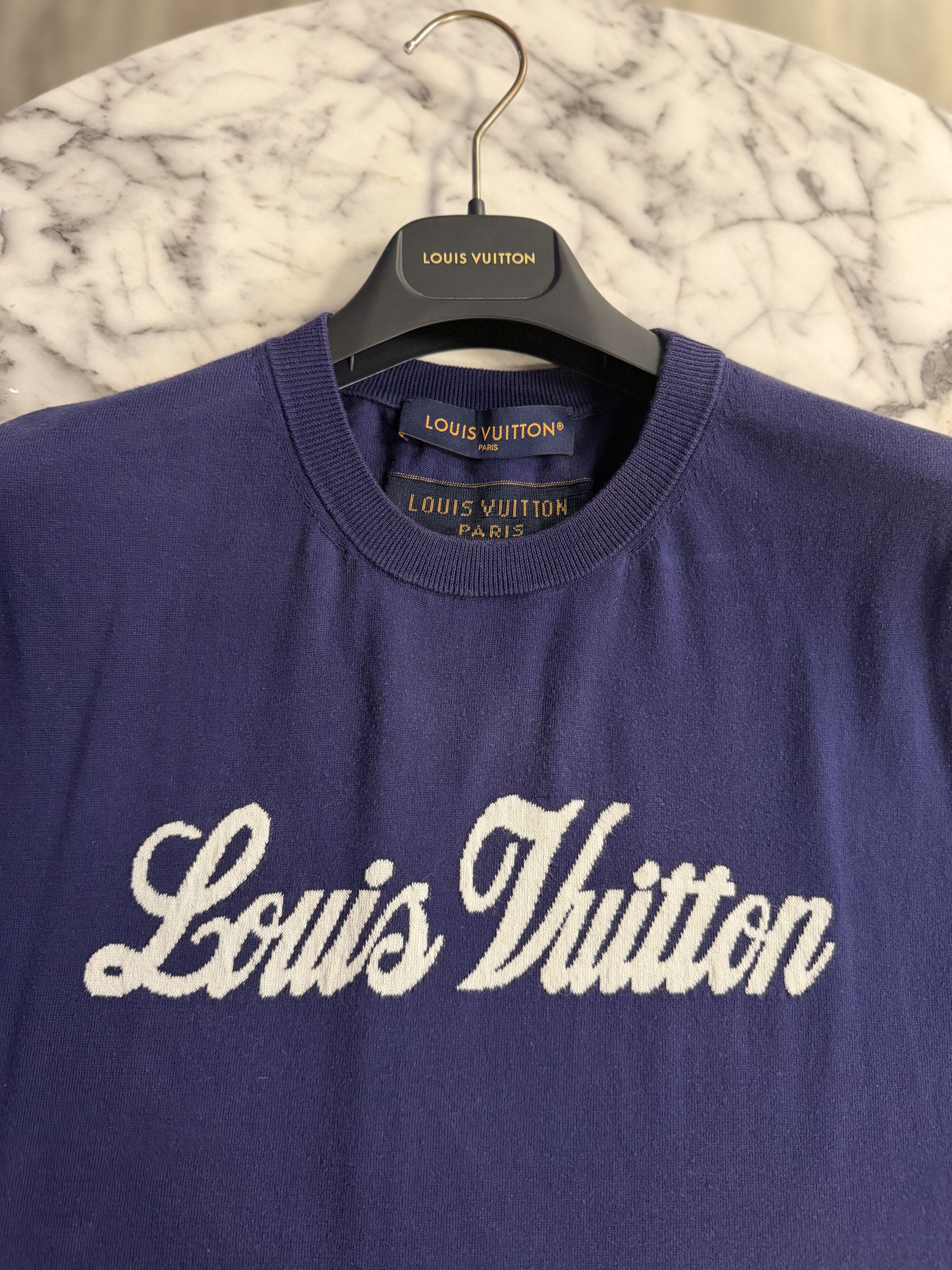 Louis Vuitton Louis Vuitton Logo Knit T-Shirt Size US S / EU 44-46 / 1 - 2 Thumbnail
